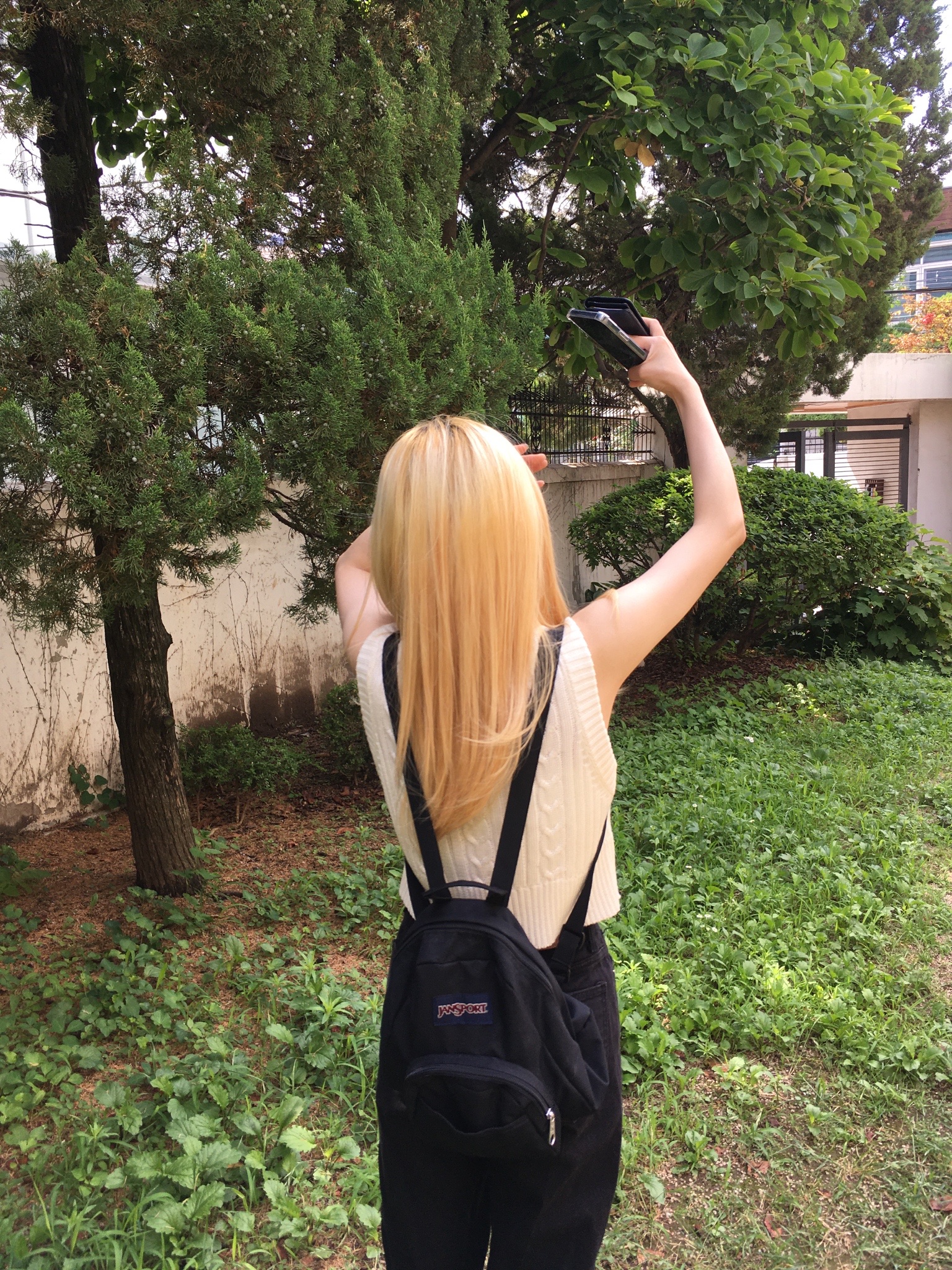Jansport Half Pint Mini Backpack Black, (GS) Jordan 1 Retro High OG Light Smoke Grey 착용 스타일 - 4