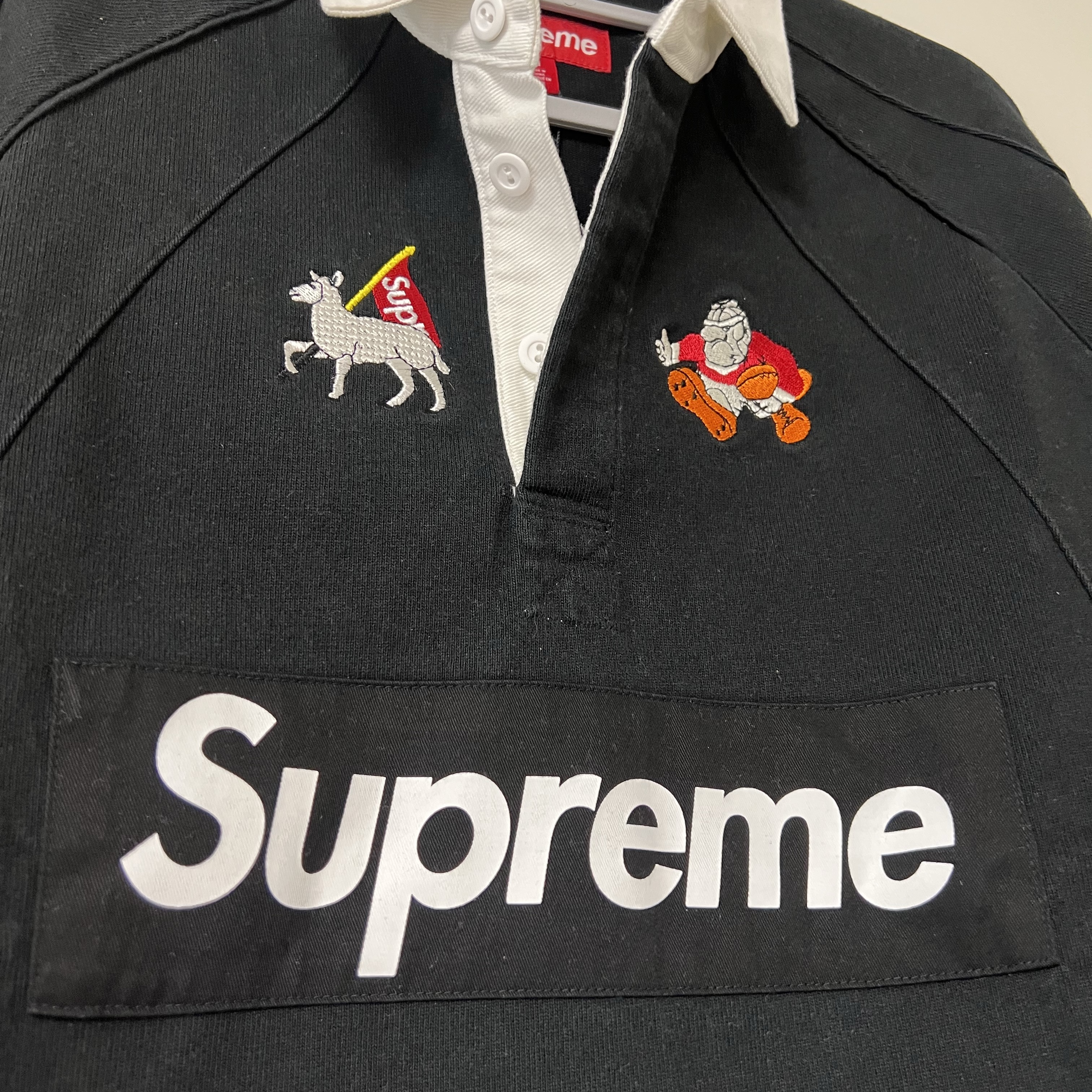 Supreme S/S Rugby Black - 24SS 착용 스타일