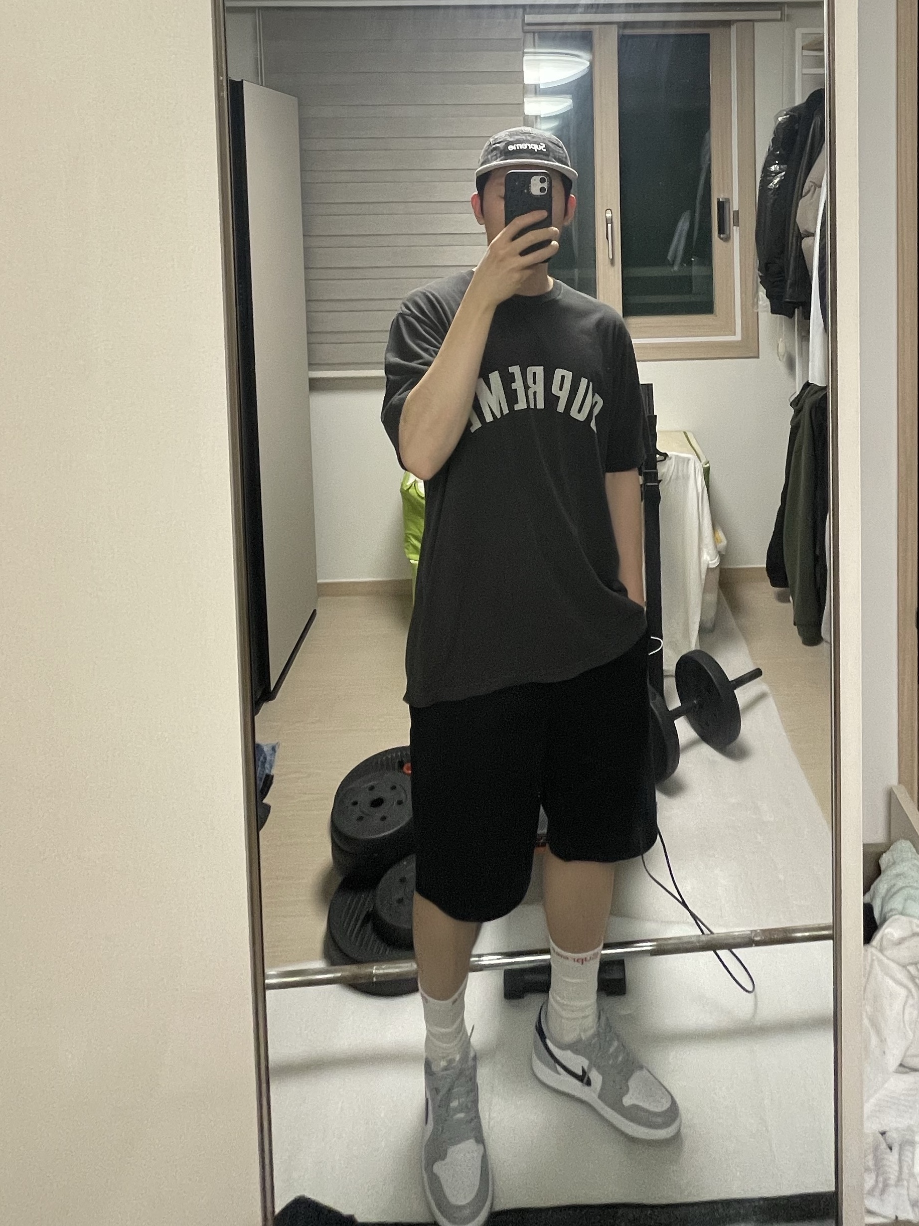 Jordan 1 Retro Low OG Wolf Grey and White 착용 스타일