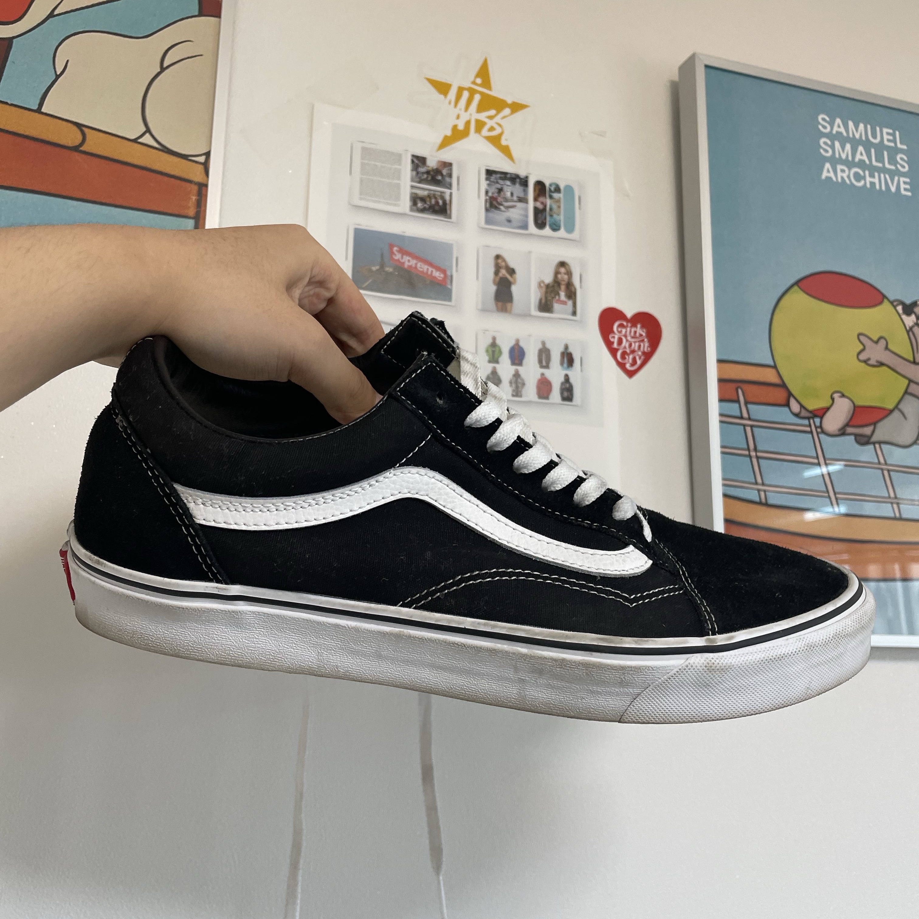Vans ComfyCush Old Skool Black True white 착용 스타일