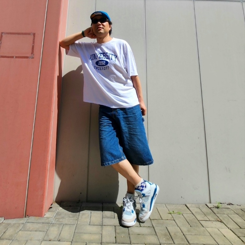 Carhartt Canvas Cap Atomic Blue, Jordan 4 Retro Industrial Blue 착용 스타일