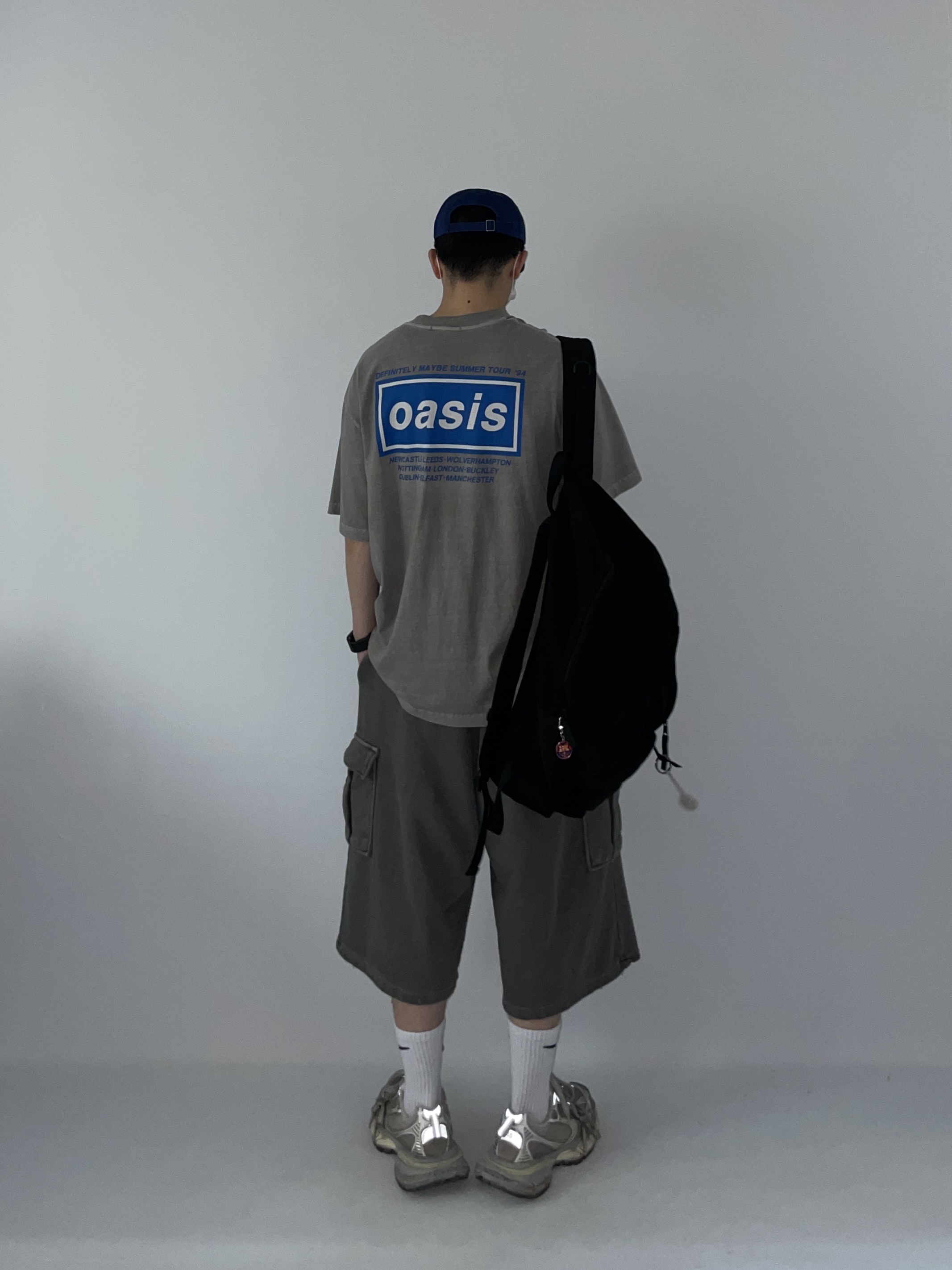 Balenciaga 3XL Sneakers Light Beige, Supreme Warm Up 6-Panel Navy - 23FW 착용 스타일 - 4