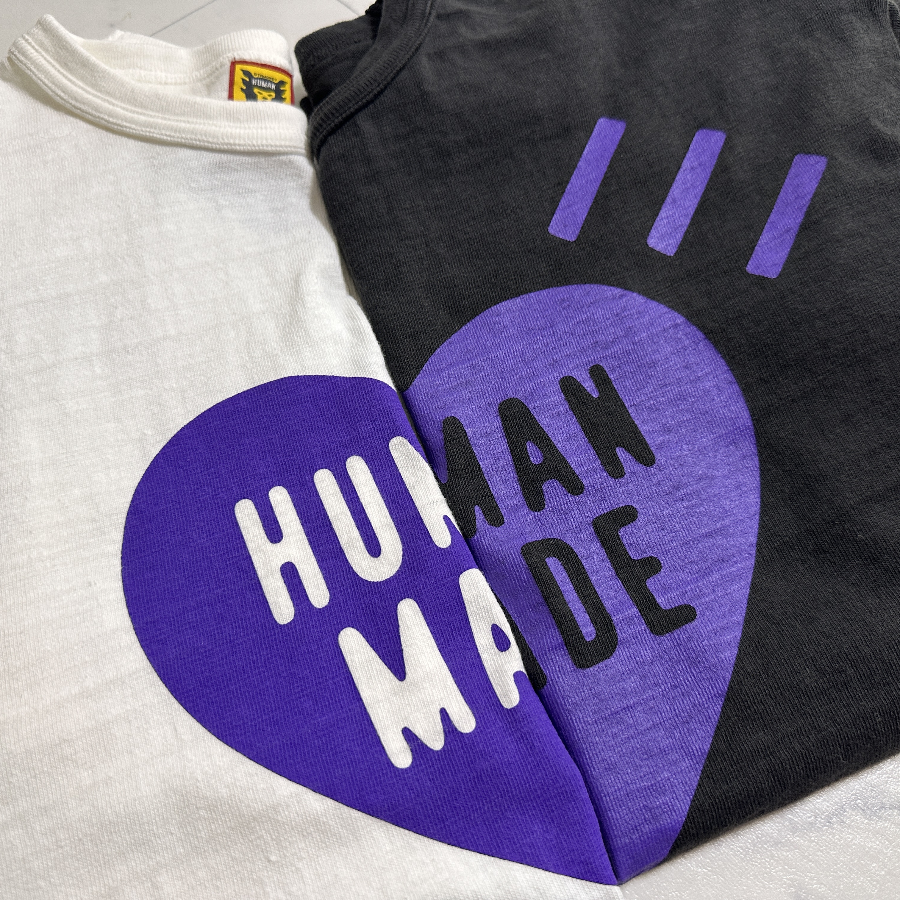 Human Made Heart T-Shirt White - Fukuoka Store Exclusive, Human Made Heart T-Shirt Black - Fukuoka Store Exclusive 착용 스타일