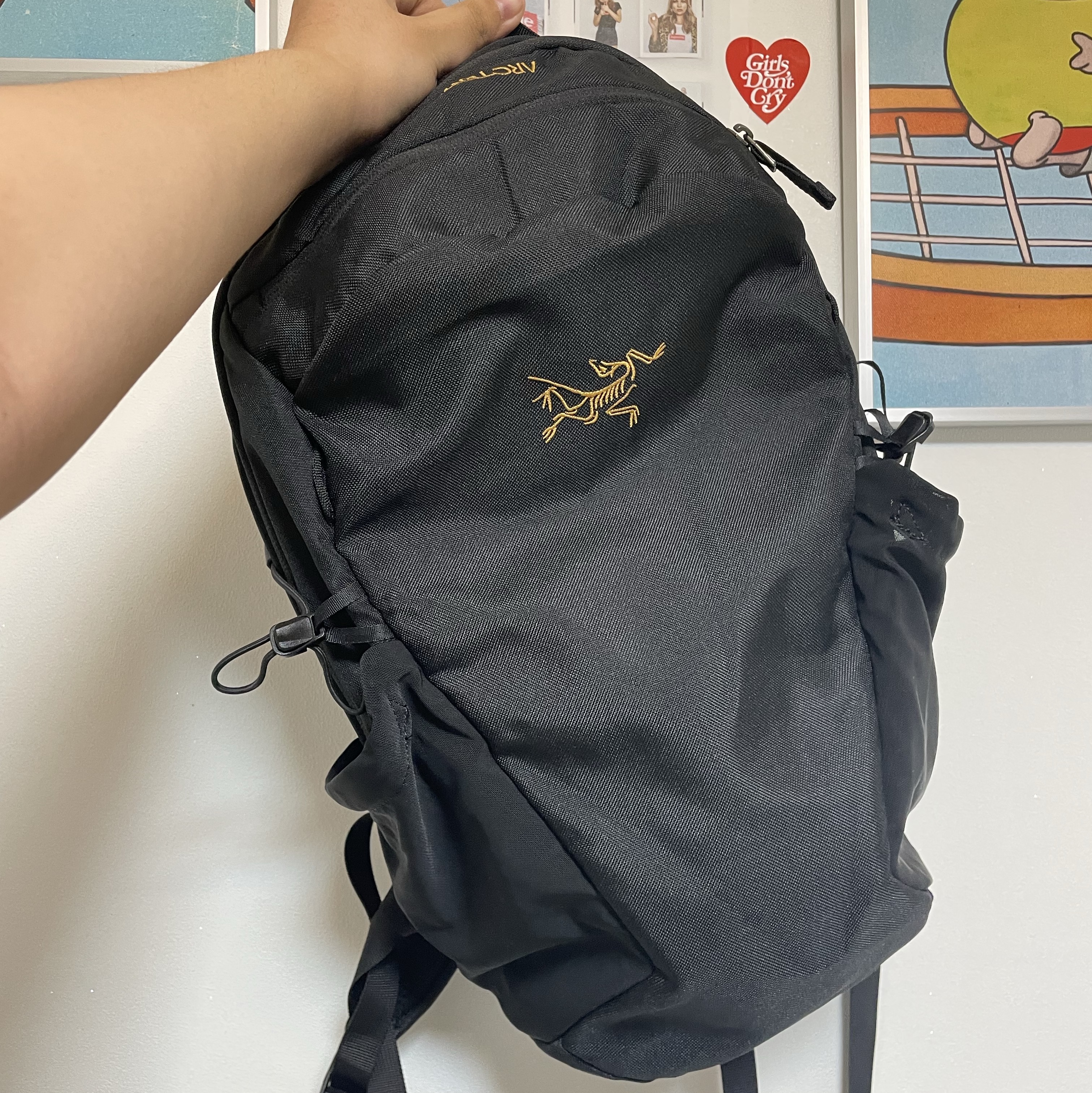 Arc'teryx Mantis 16 Backpack Black 착용 스타일