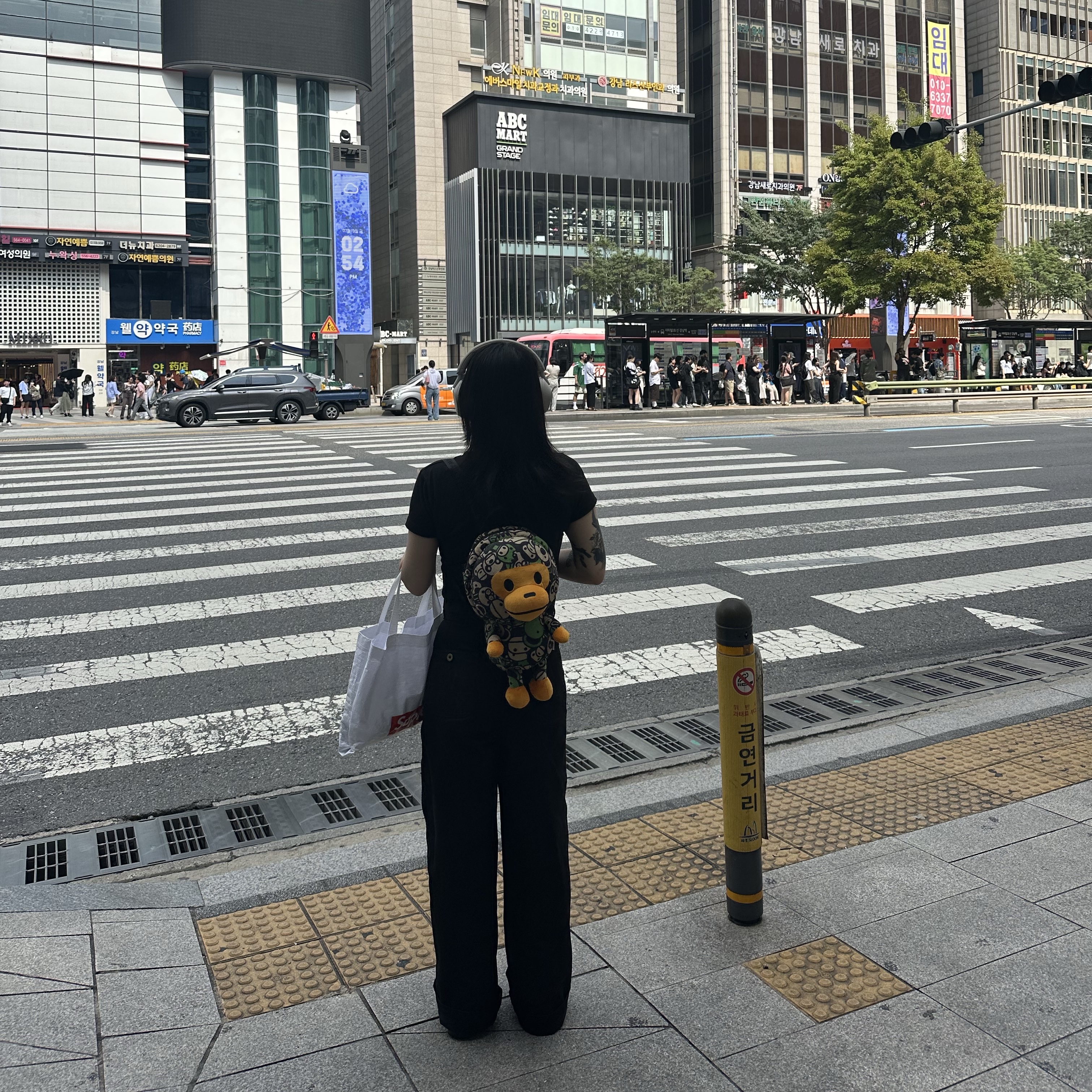 (W) Nike Air Force 1 '07 Low Triple Black, BAPE Baby Milo Plush Backpack Green 착용 스타일 - 1