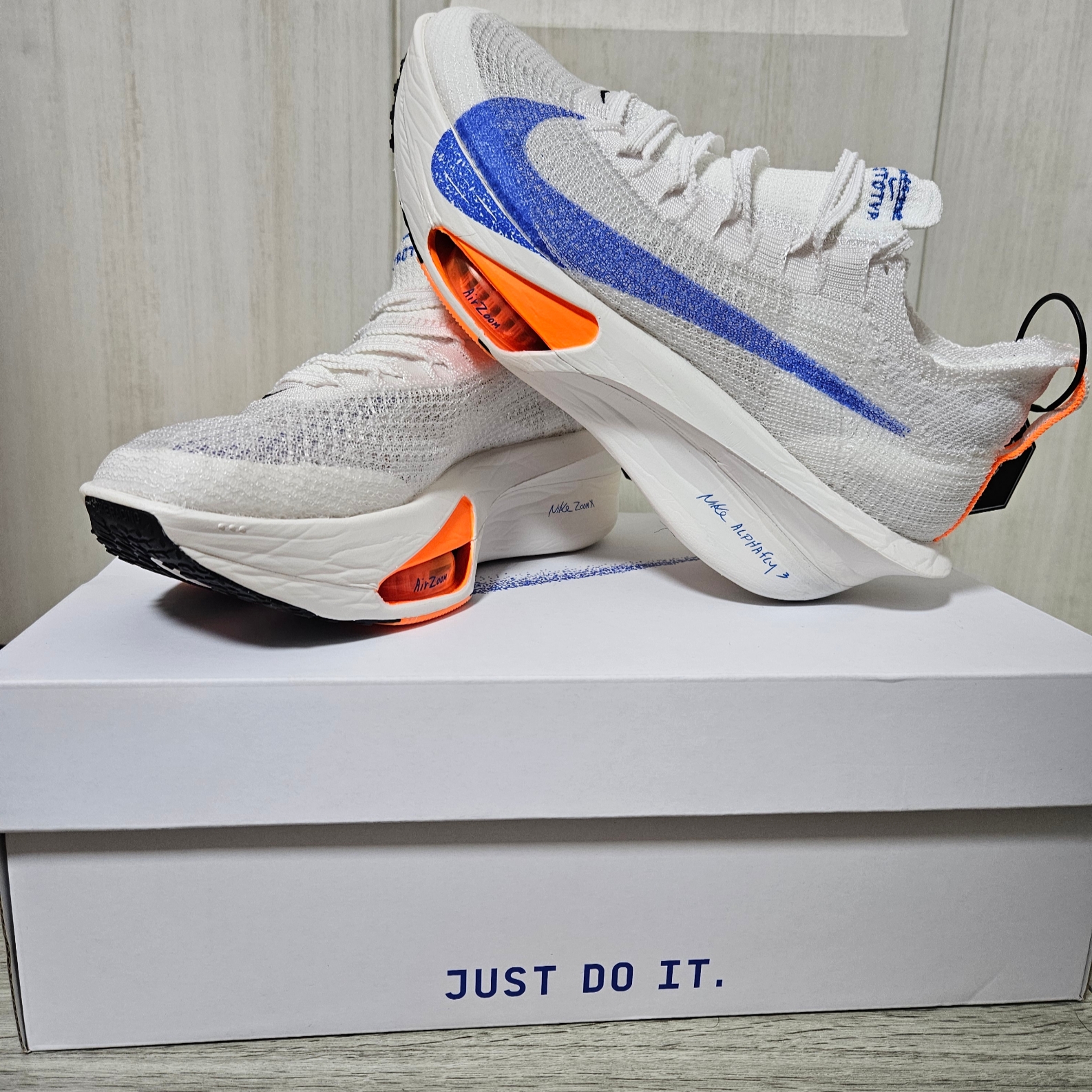 (W) Nike Air Zoom Alphafly Next% 3 Blueprint 착용 스타일 - 2