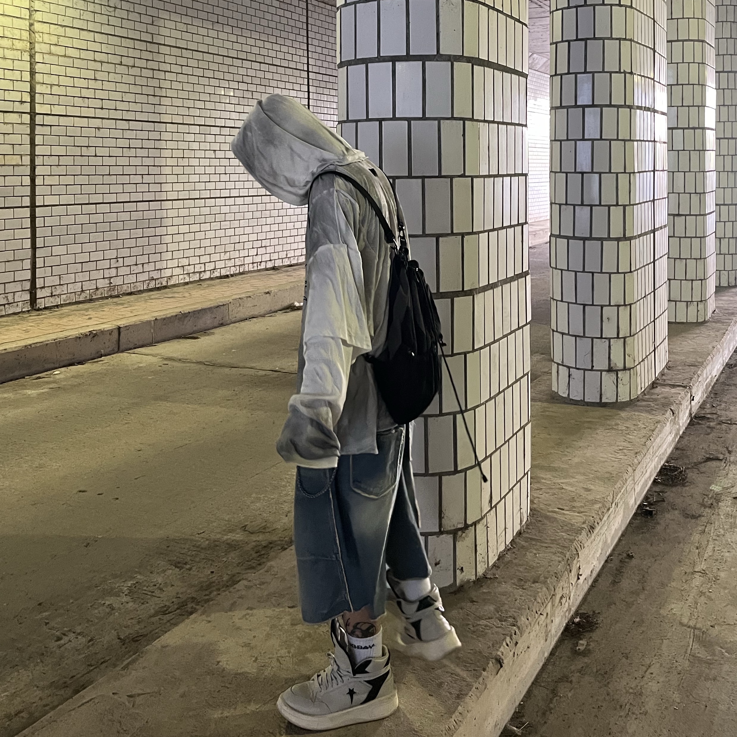 Converse x Drkshdw Turbowpn Pelican 착용 스타일 - 1
