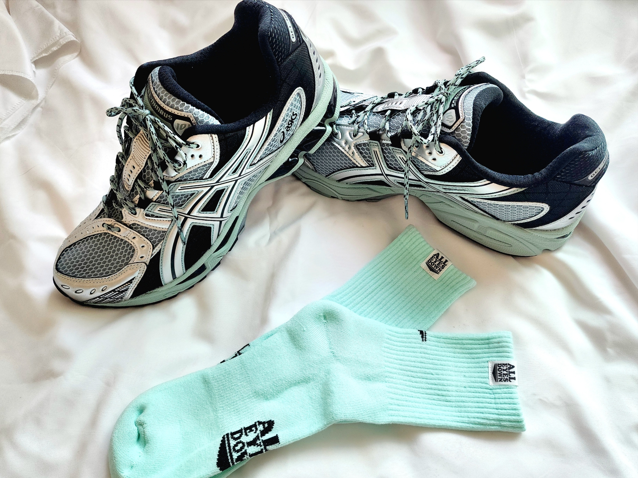 Asics Gel-Nimbus 10.1 Ocean Haze Pure Silver 착용 스타일 - 2