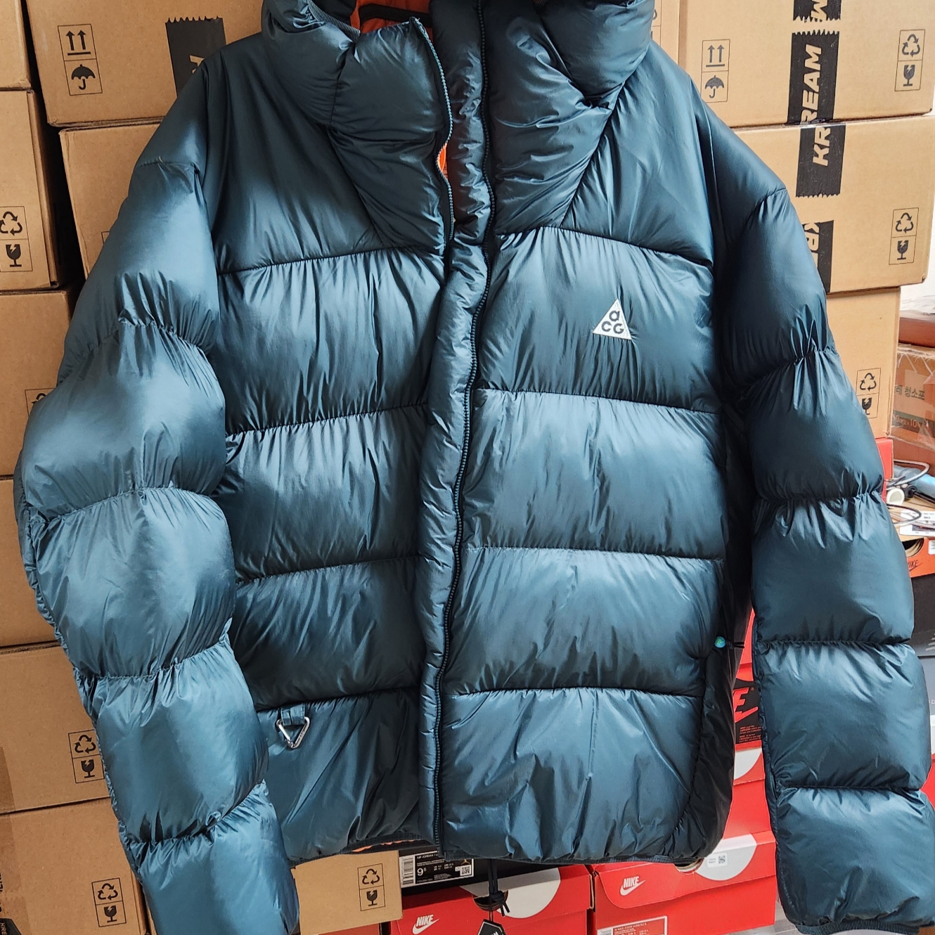 Nike ACG Therma-Fit ADV Lunar Lake Puffer Jacket Deep Jungle - US/EU 착용 스타일