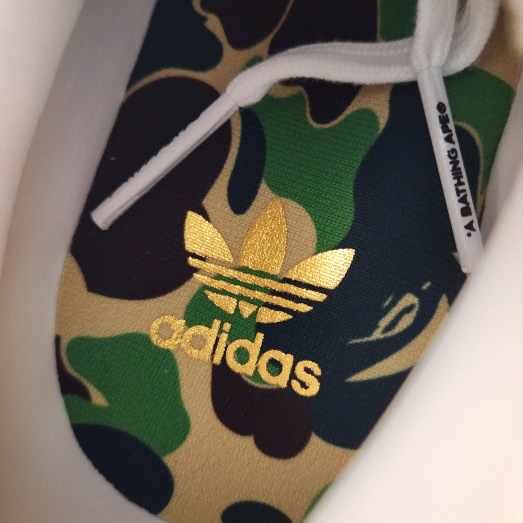 Adidas x BAPE Stan Smith Cloud White 착용 스타일 - 4
