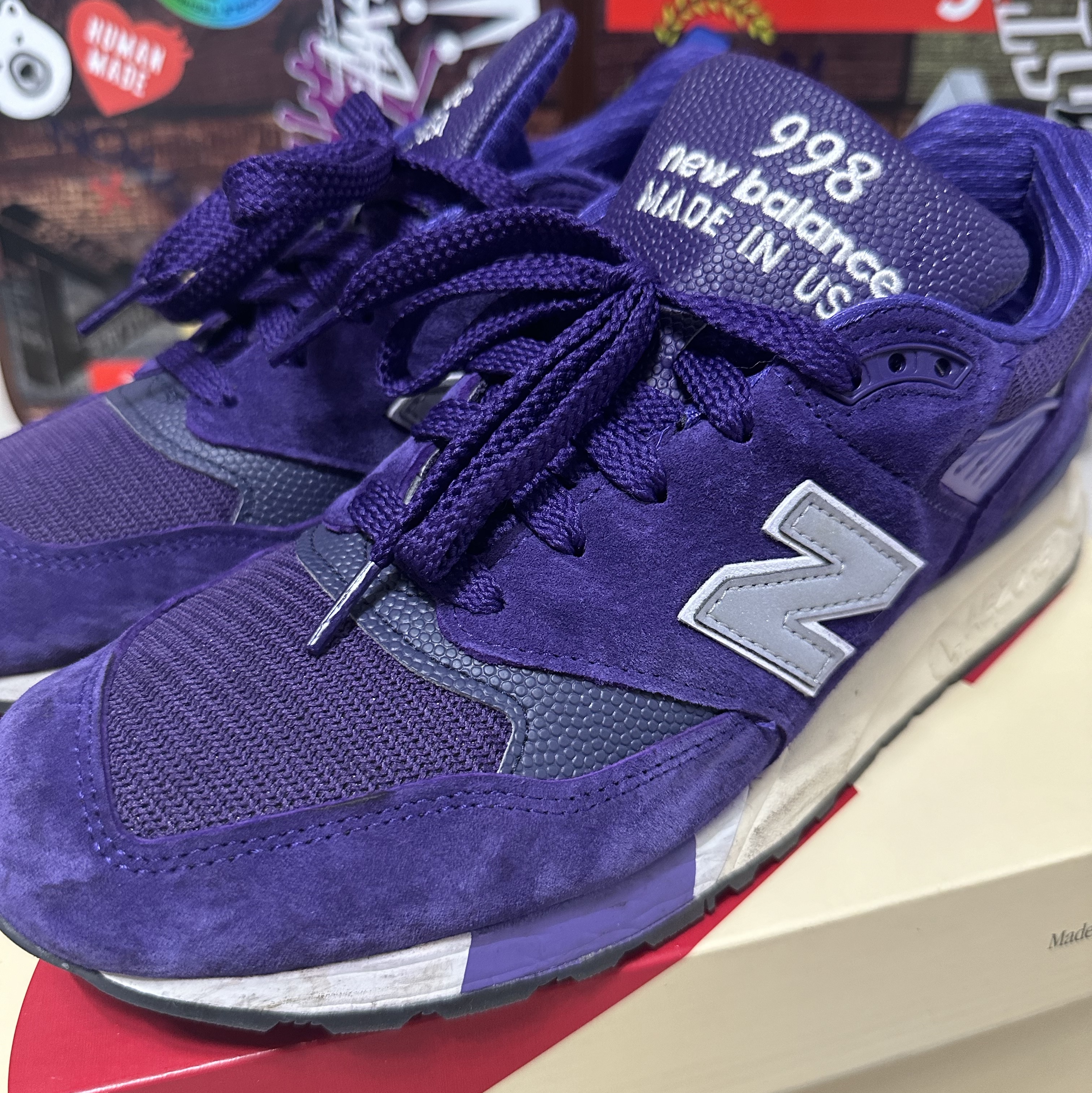 New Balance 998 Made in USA Plum Purple 착용 스타일
