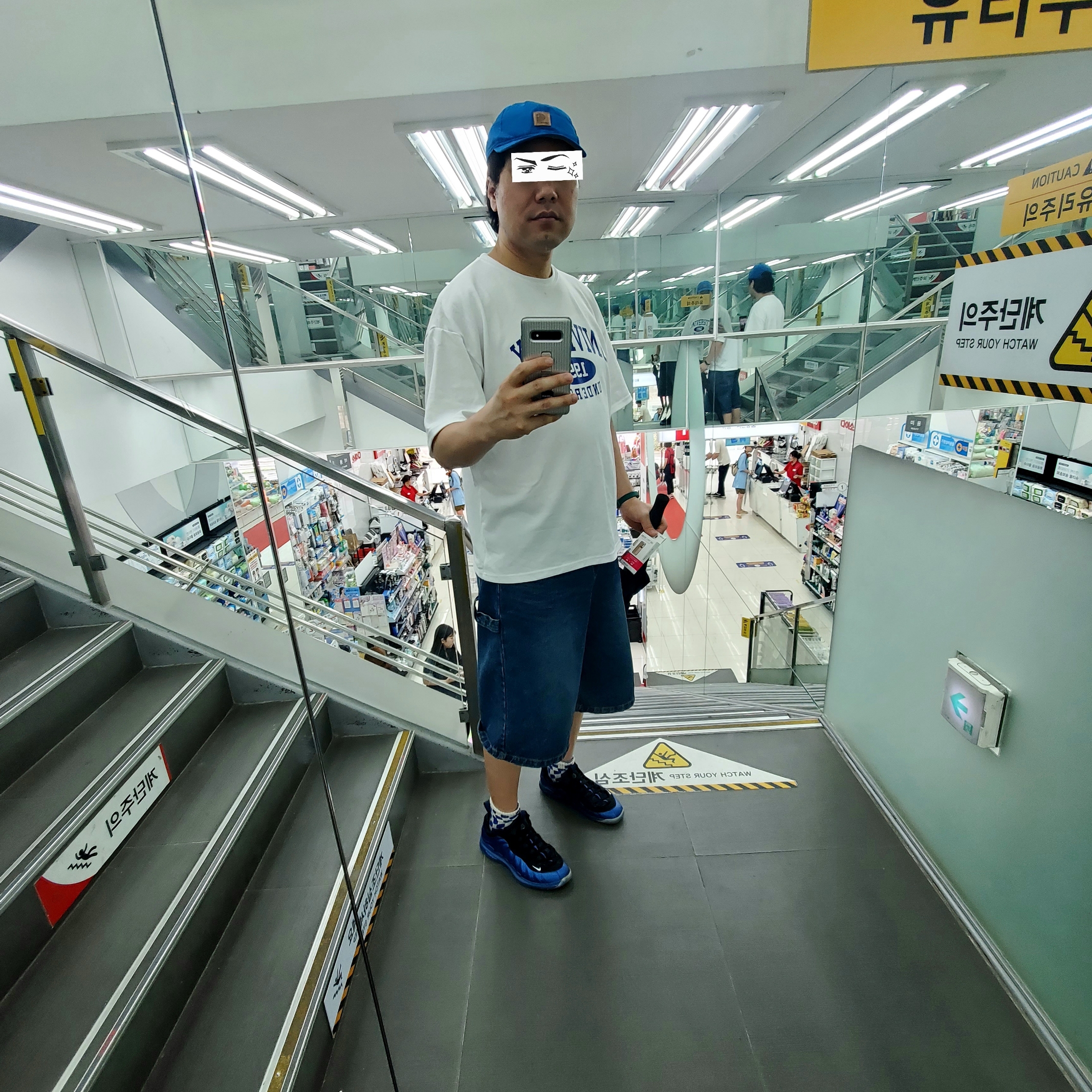 Carhartt Canvas Cap Atomic Blue 착용 스타일 - 2