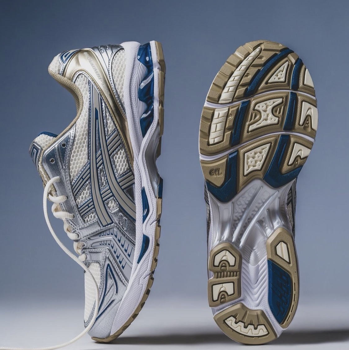 Asics Gel-Kayano 14 Cream Pure Silver 착용 스타일 - 5