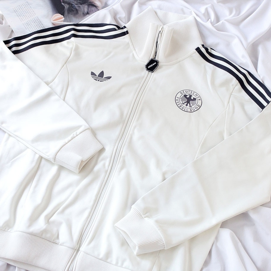 Adidas German Beckenbauer Track Top Off White - KR Sizing 착용 스타일 - 2