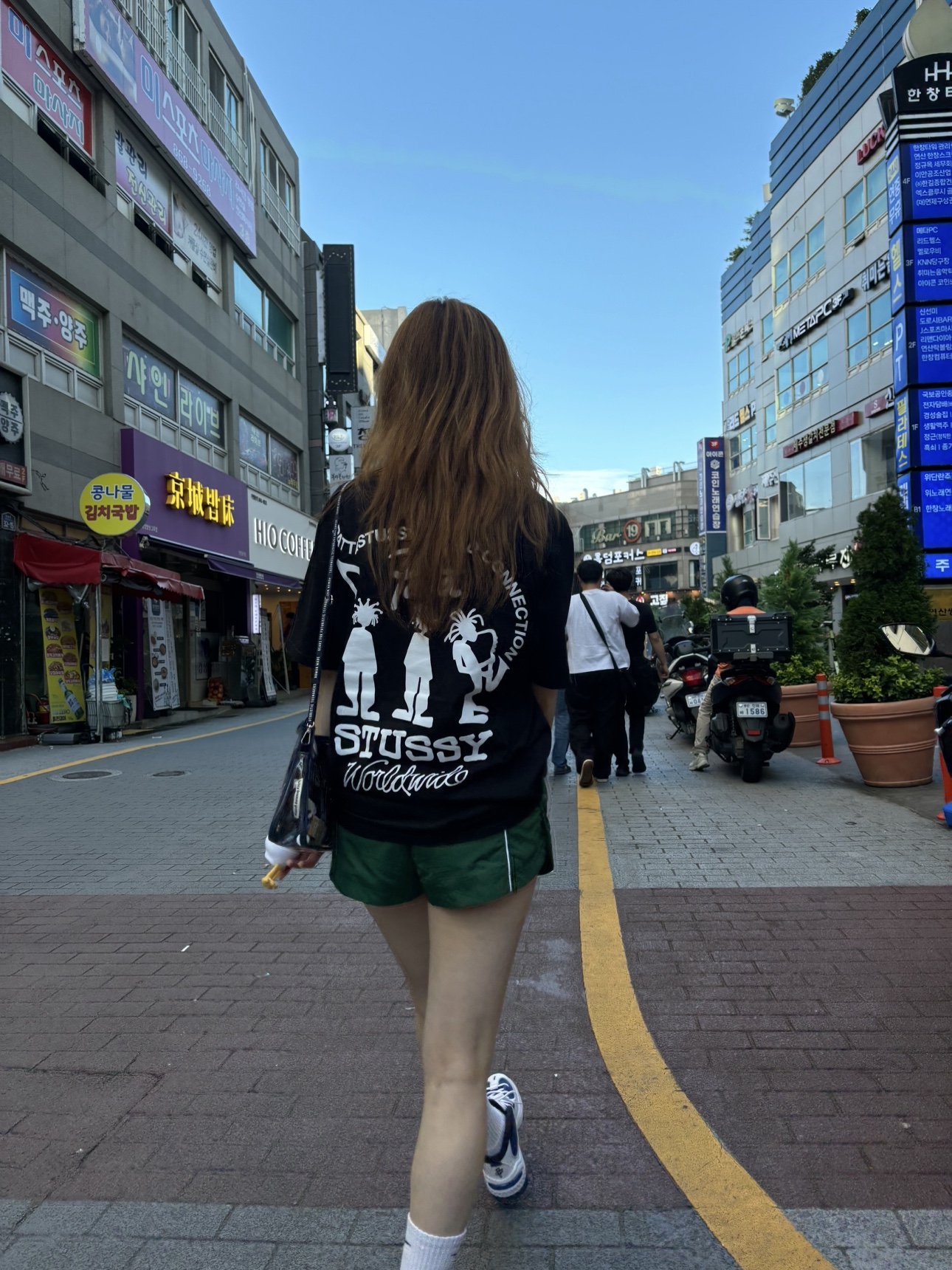 Stussy x Patta Sound Connection T-Shirt Black, Nike Air Penny II Atlantic Blue 착용 스타일 - 2