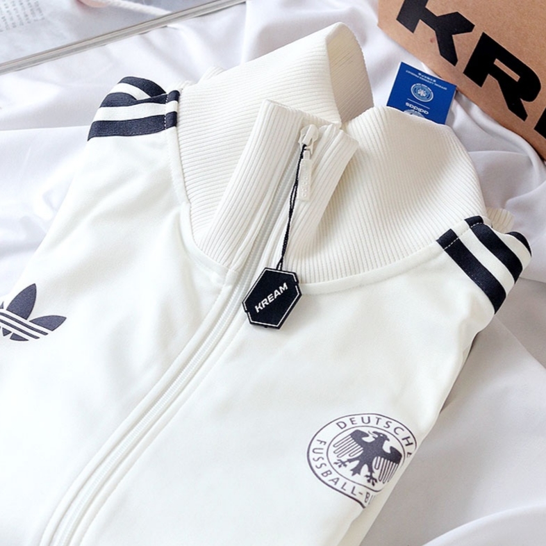 Adidas German Beckenbauer Track Top Off White - KR Sizing 착용 스타일 - 1