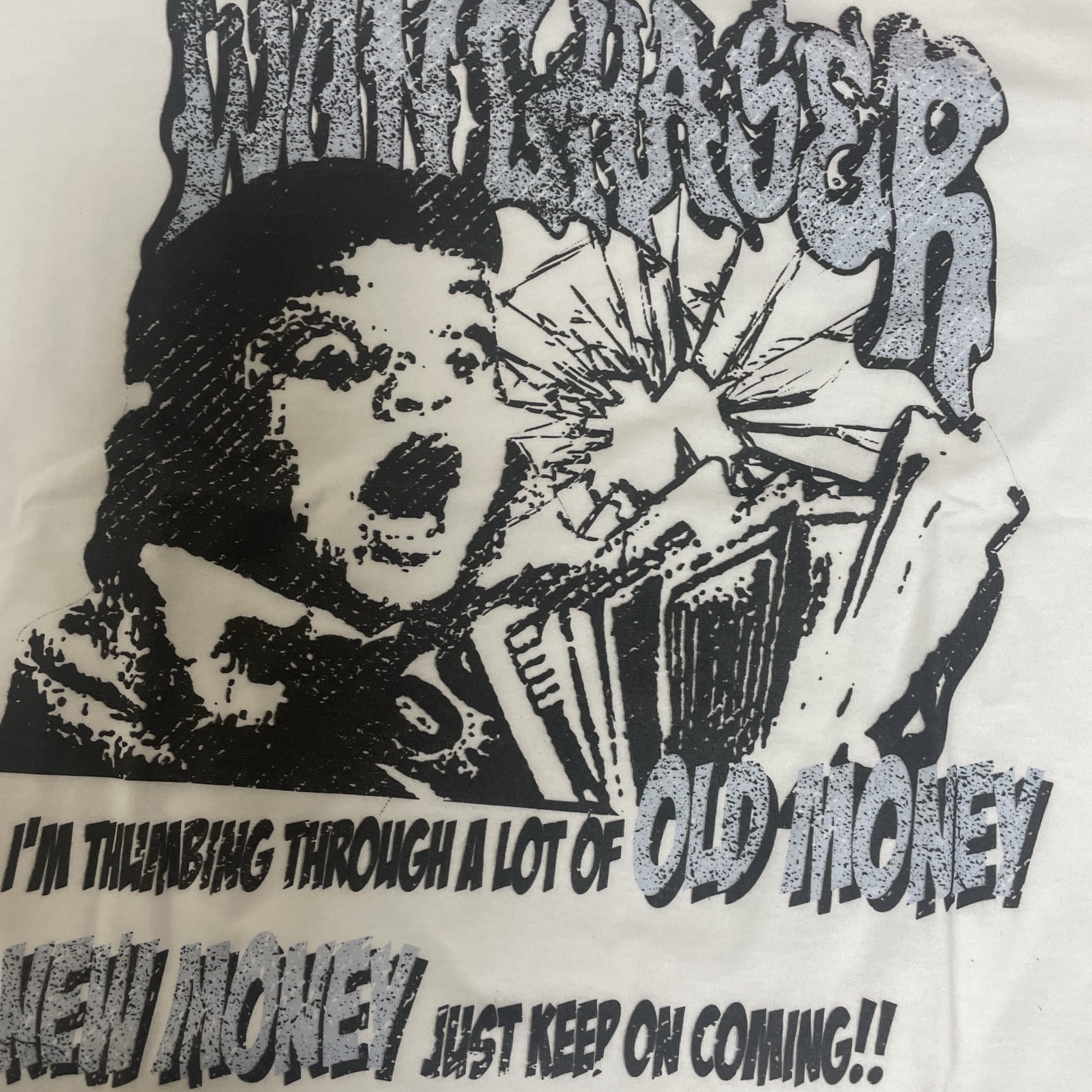 [예약배송] Won Chaser Money Right Circle Tight T-Shirts White 착용 스타일 - 2