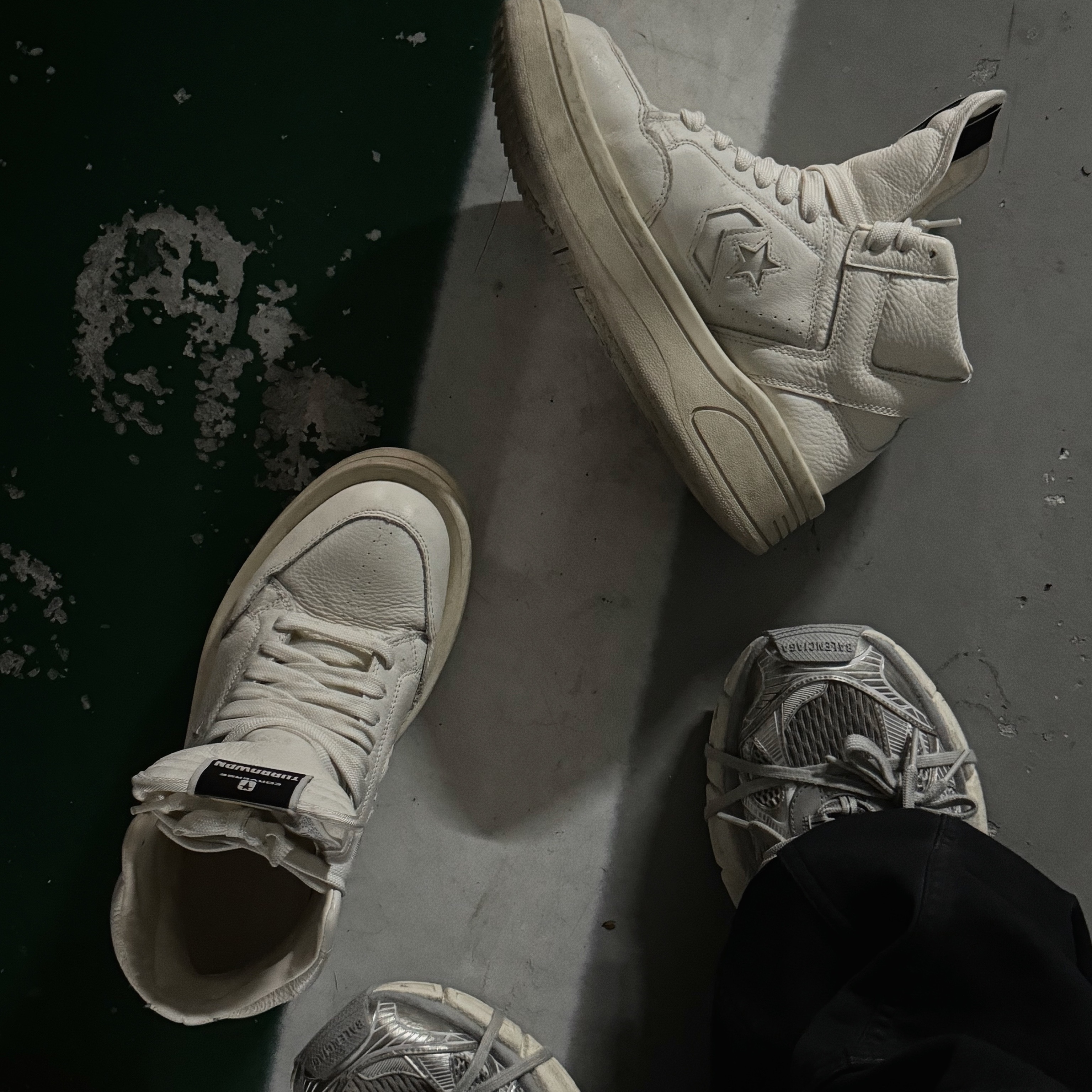 Converse x Drkshdw Turbowpn Egret 착용 스타일