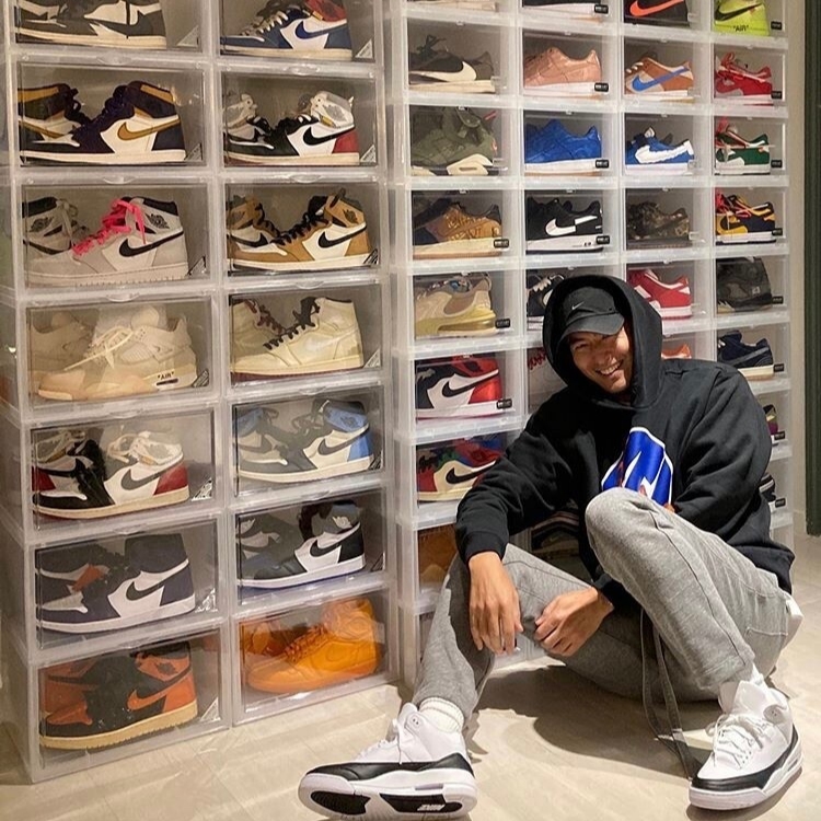 Jordan x Fragment Image Pullover Hoodie Black - Asia, Jordan 3 x Fragment Retro SP White Black 착용 스타일