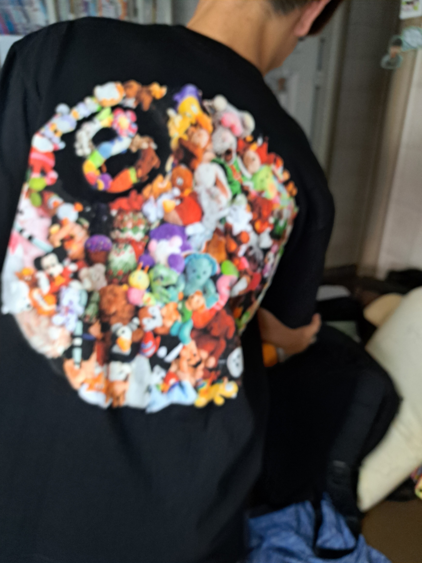 Stussy Plush T-Shirt Black 착용 스타일