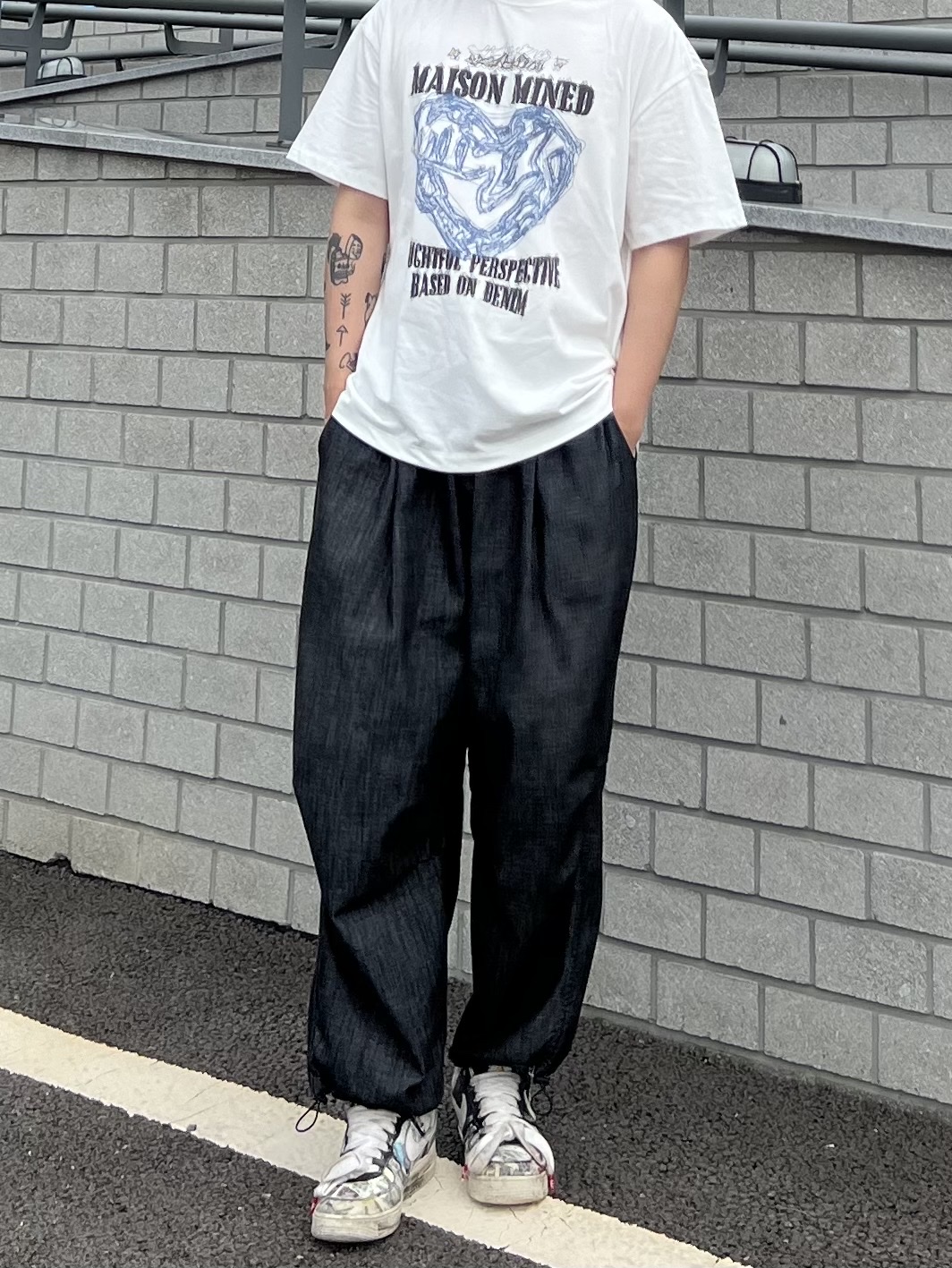 Nike x Peaceminusone Air Force 1 Low Para-Noise 2.0 착용 스타일 - 2