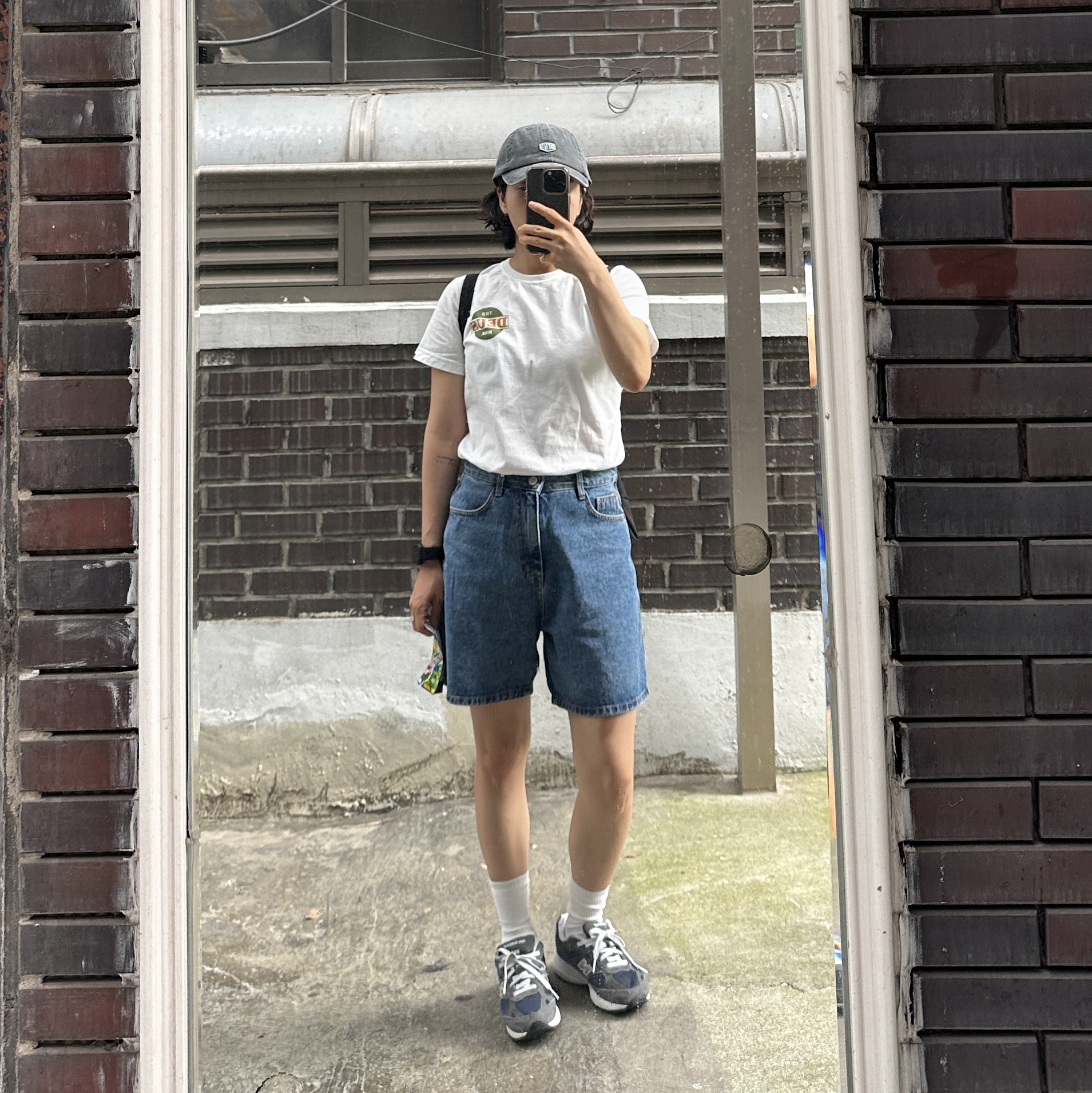 (GS) New Balance 993 Navy White - M Standard 착용 스타일