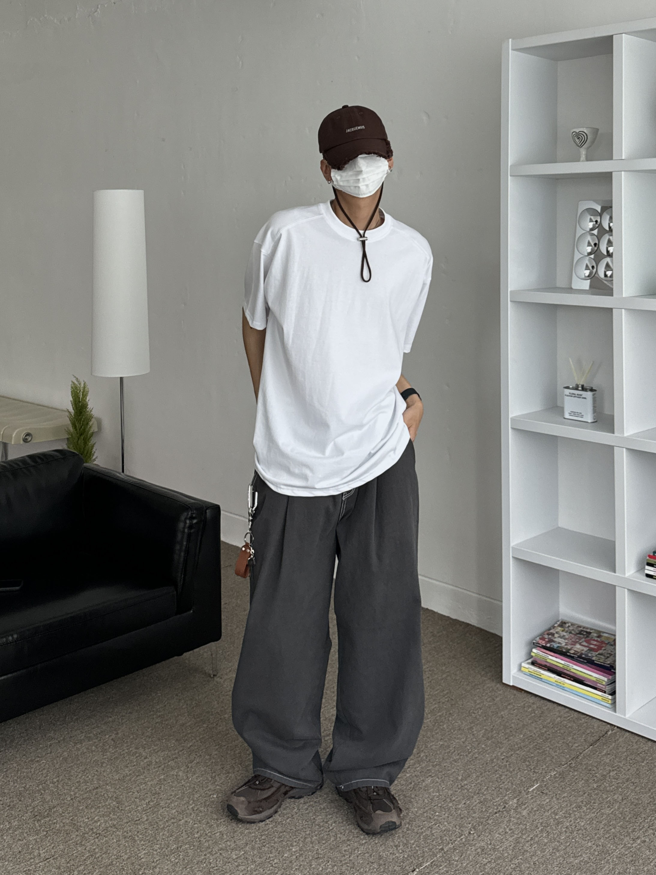 Adidas x Song for the Mute Shadowturf Dark Brown, Jacquemus La Casquette Artichaut Fringe Baseball Cap Brown 착용 스타일 - 1
