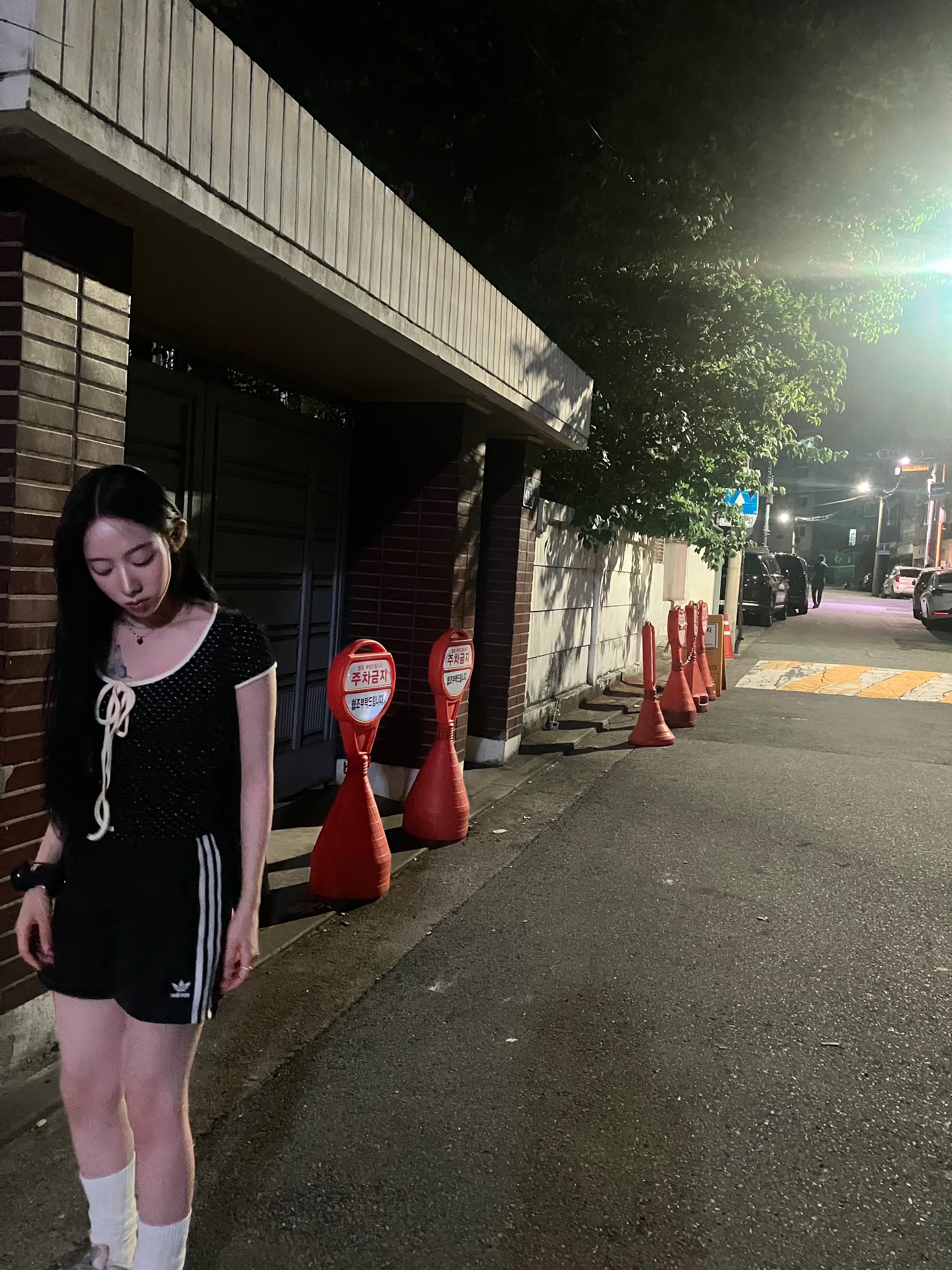 (W) Adidas Firebird Shorts Black - KR Sizing, Fila Interun Pink Blossom 착용 스타일 - 1