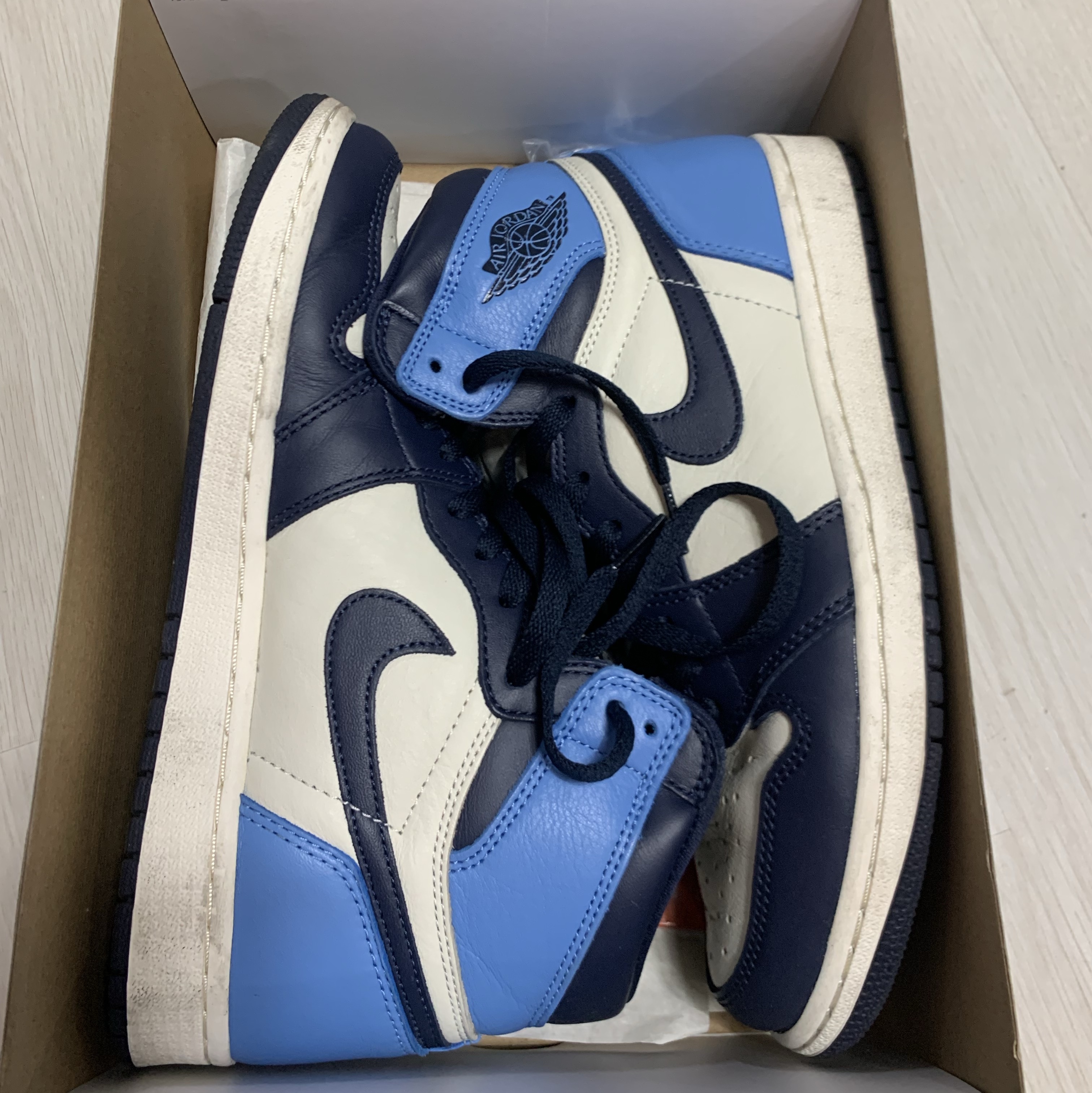 Jordan 1 Retro High Obsidian UNC 착용 스타일