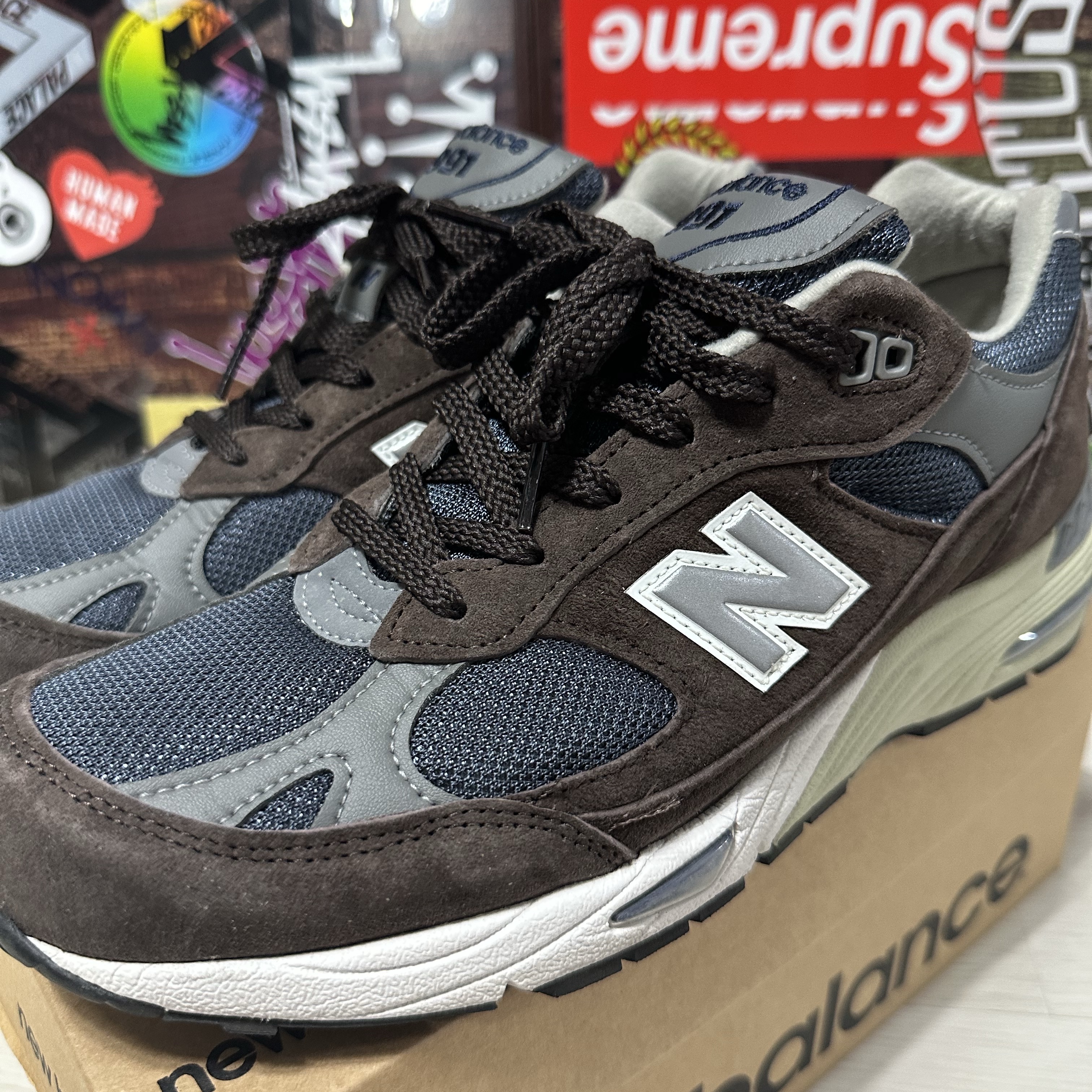 New Balance 991 Made in UK Brown 착용 스타일