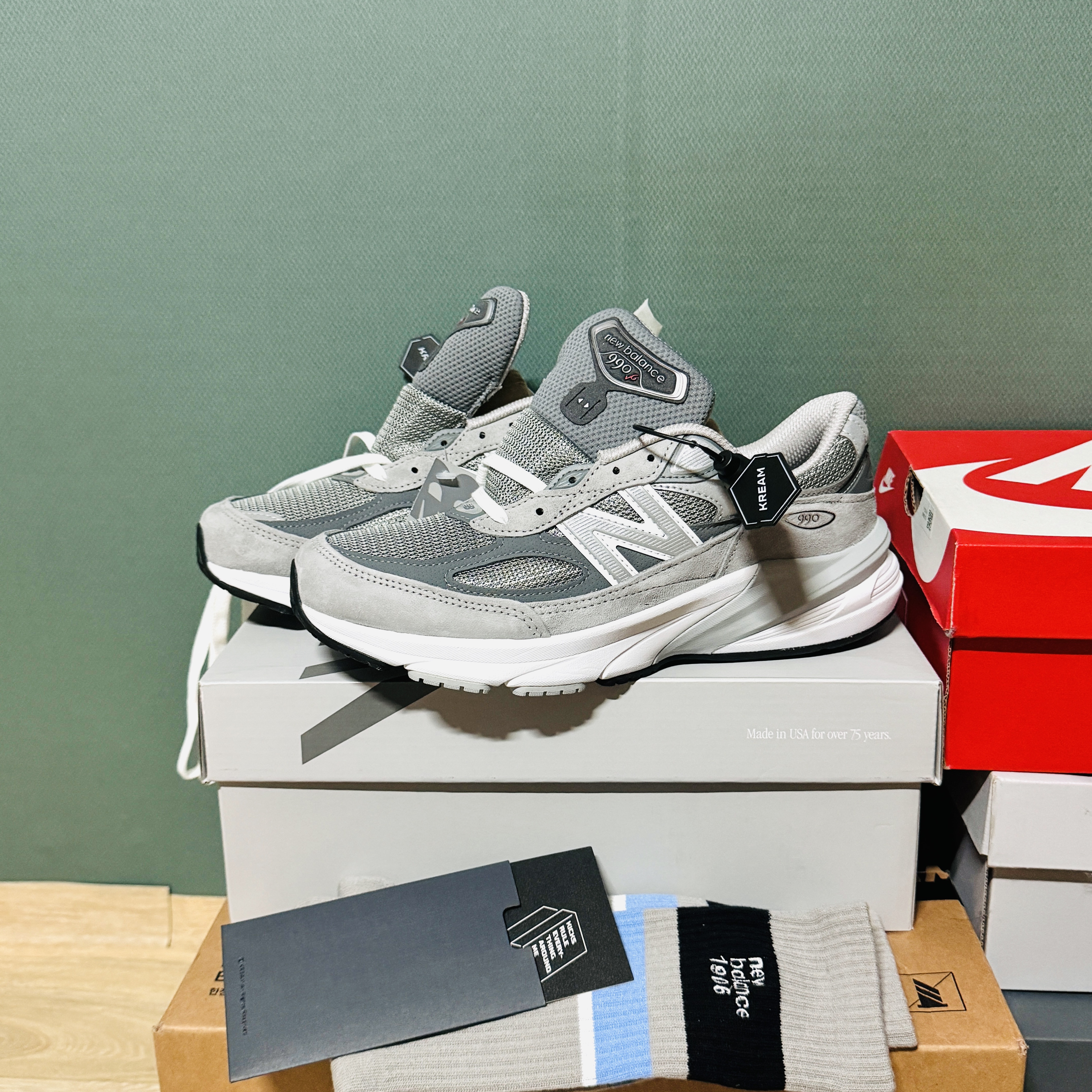 New Balance 990v6 Made in USA Grey - D Standard 착용 스타일