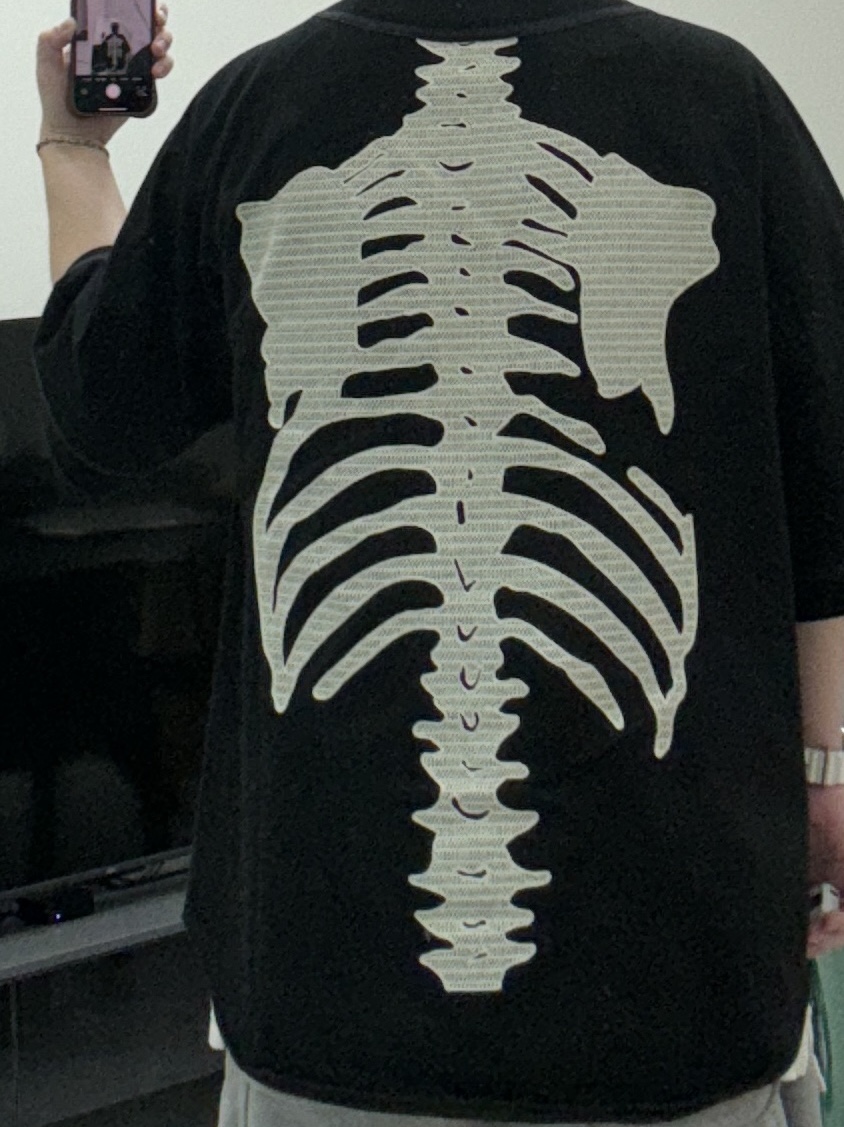 Kapital Baseball Bone Shirt Black 착용 스타일 - 2