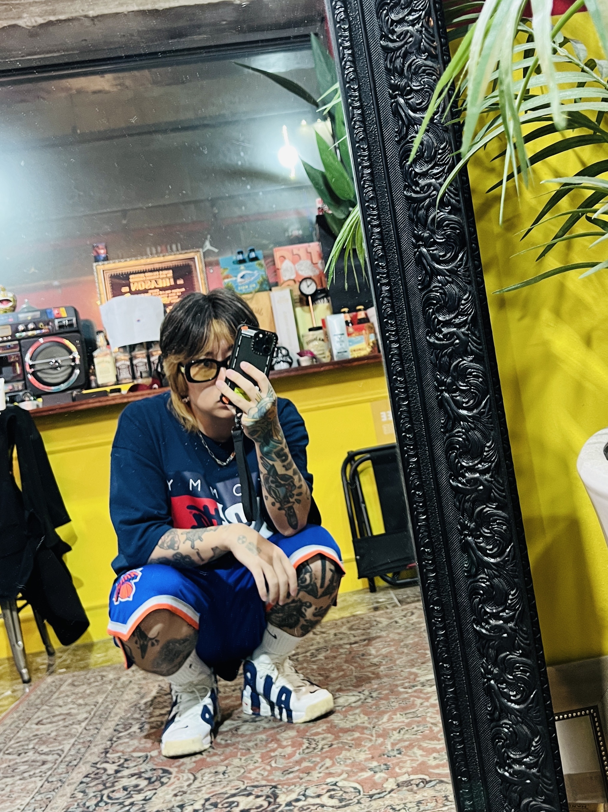 Nike Air More Uptempo Knicks 착용 스타일 - 2