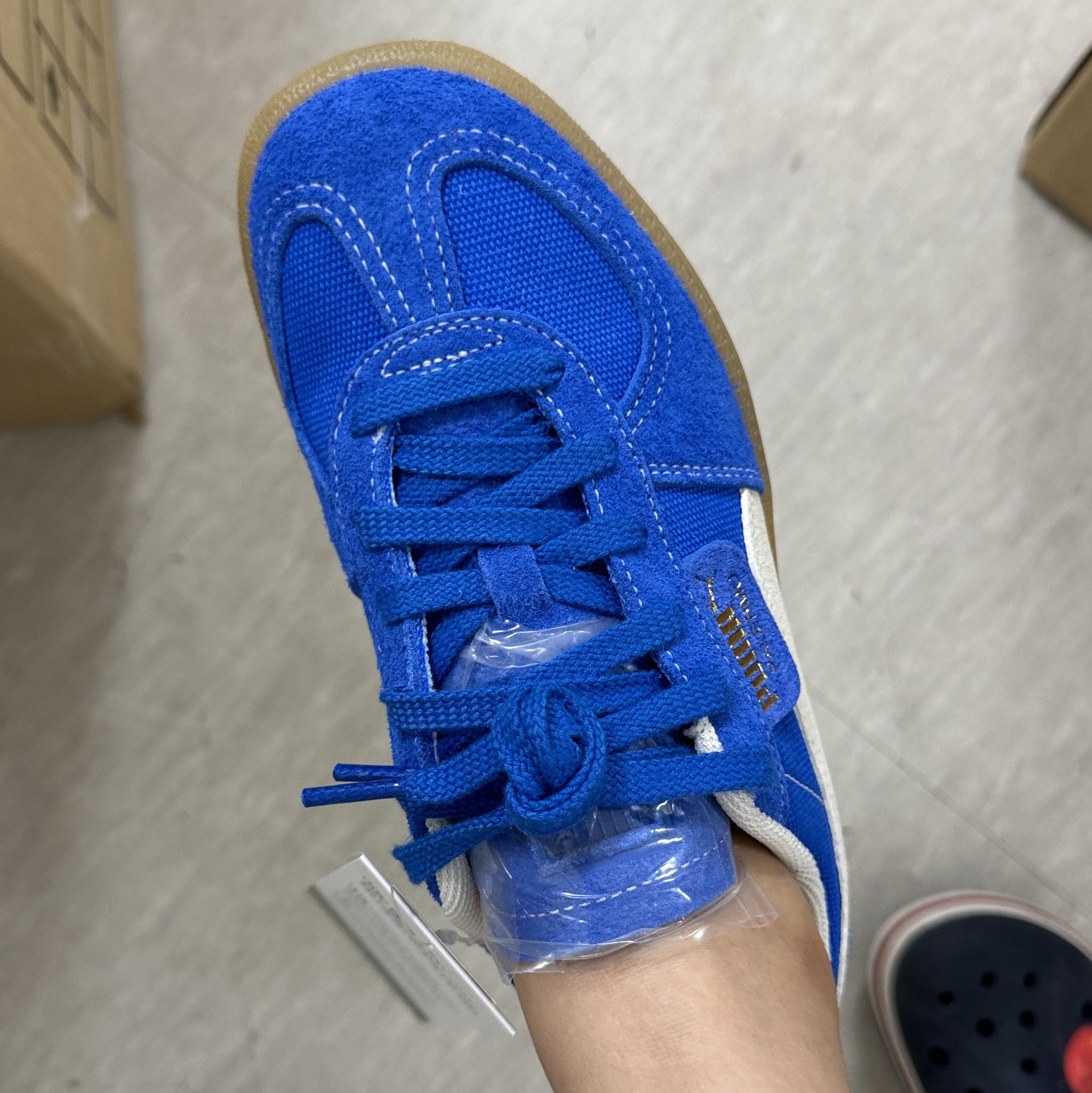Puma Palermo Vintage Hyperlink Blue 착용 스타일