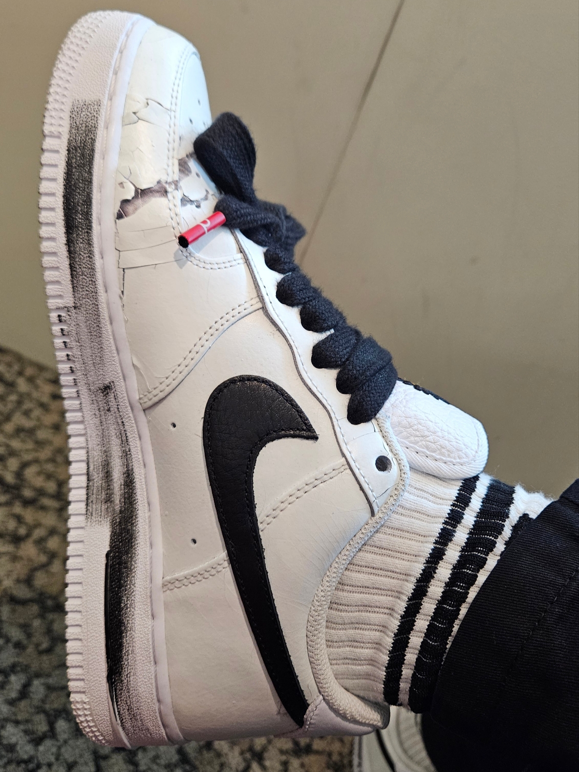 Nike x Peaceminusone Air Force 1 Low Para-Noise 2.0 착용 스타일