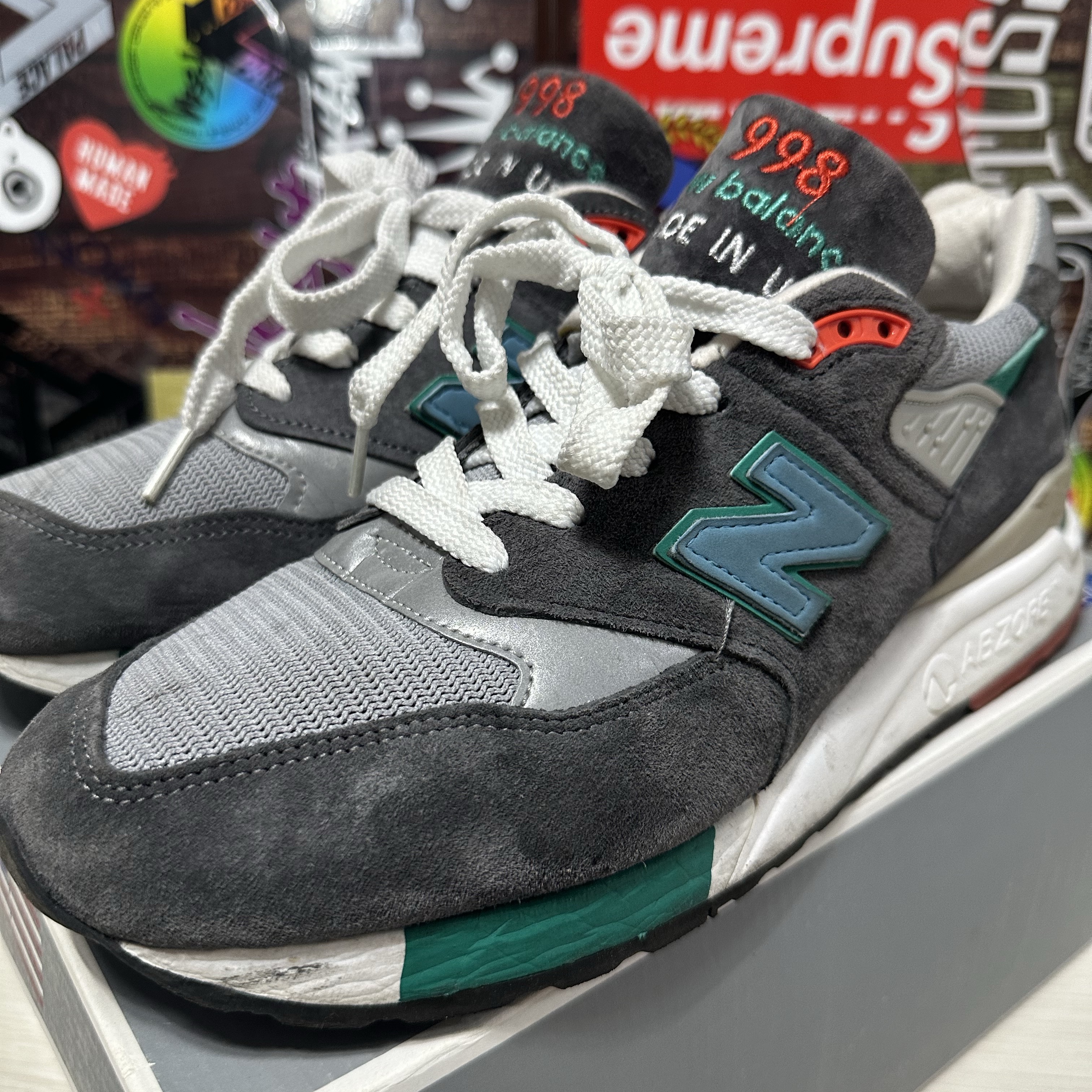 New Balance 998 Made in USA Ski Pack Grey 착용 스타일