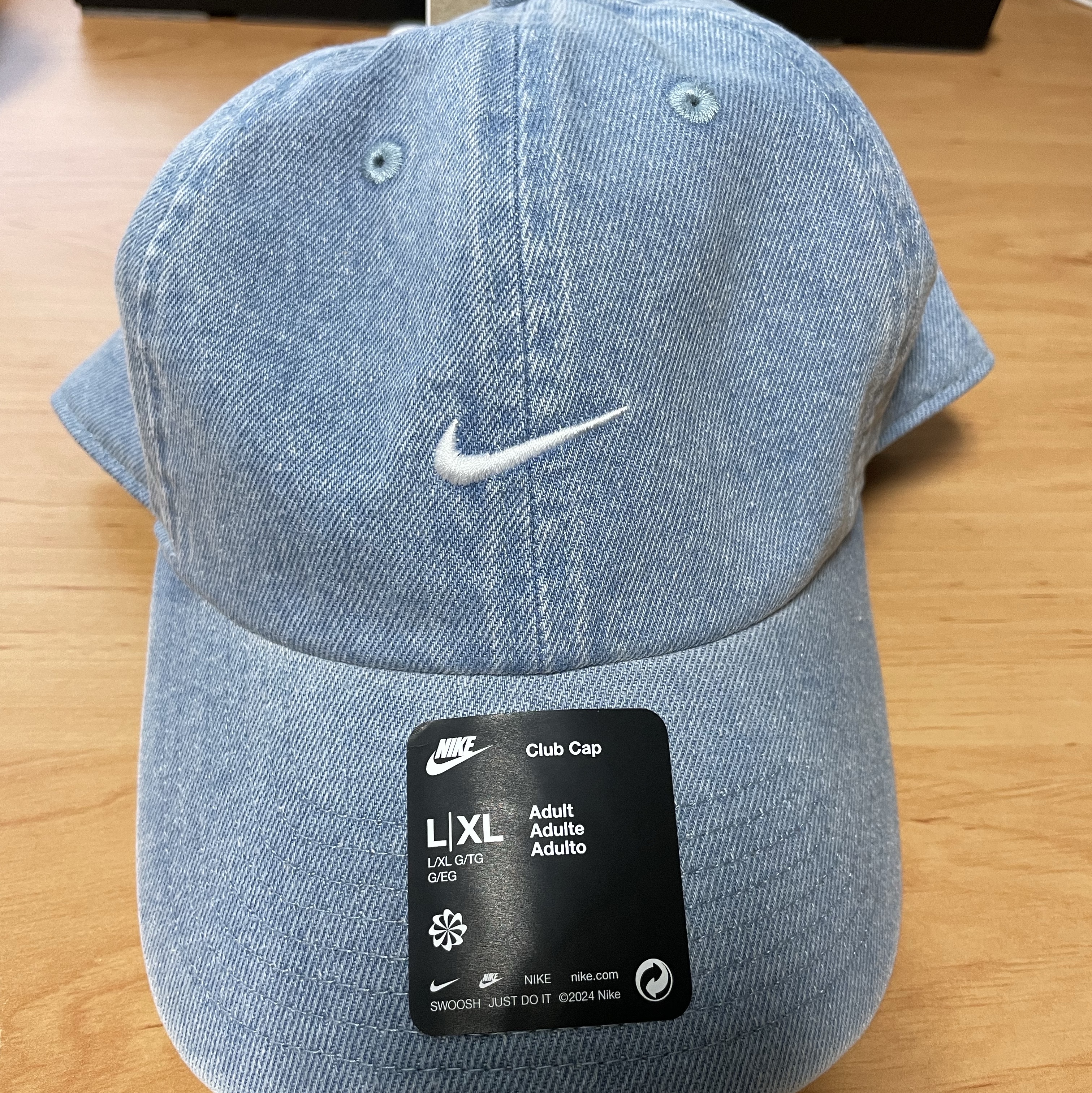 Nike Club Unstructured Denim Cap Aegean Storm Thunder Blue 착용 스타일