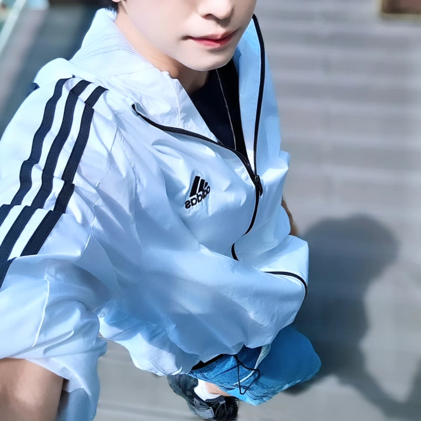 Adidas Flames Denim Shorts Blue - KR Sizing, Adidas Flames Denim Shorts Blue - US Sizing 착용 스타일 - 9