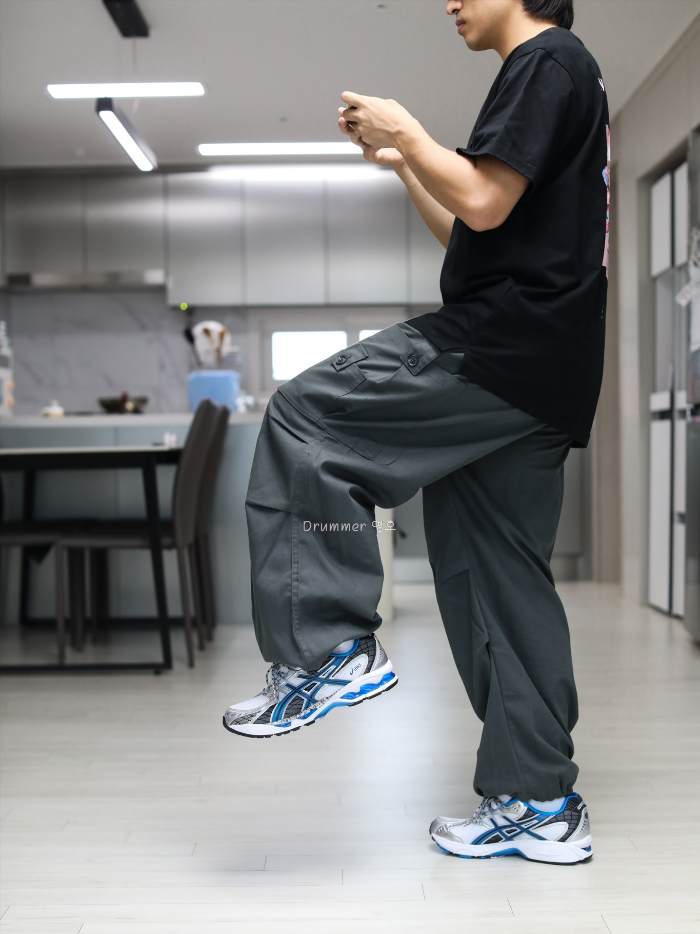 Asics Gel-Nimbus 10.1 White Directoire Blue 착용 스타일