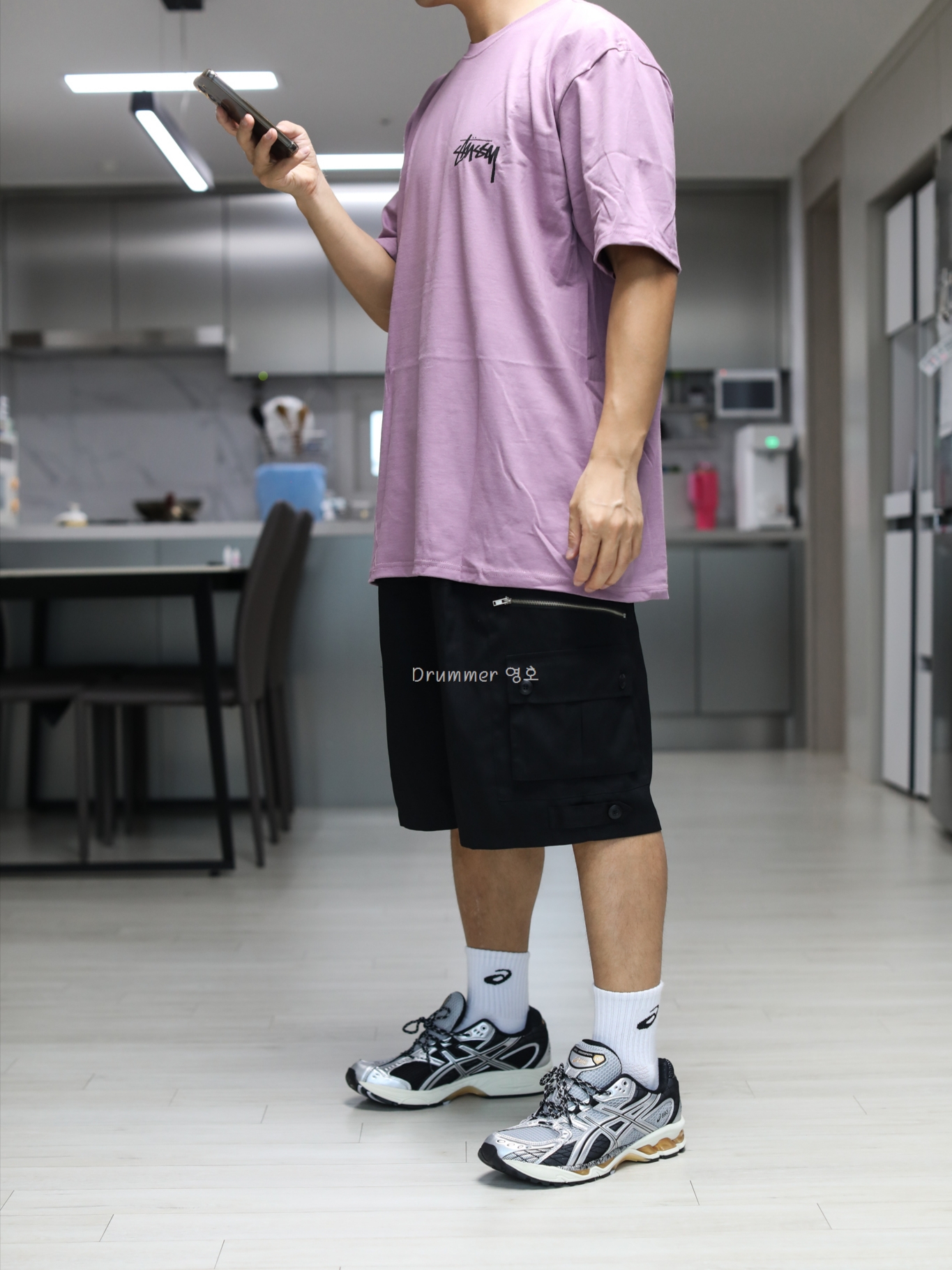 Asics Gel-Nimbus 10.1 Piedmont Grey Pure Silver 착용 스타일