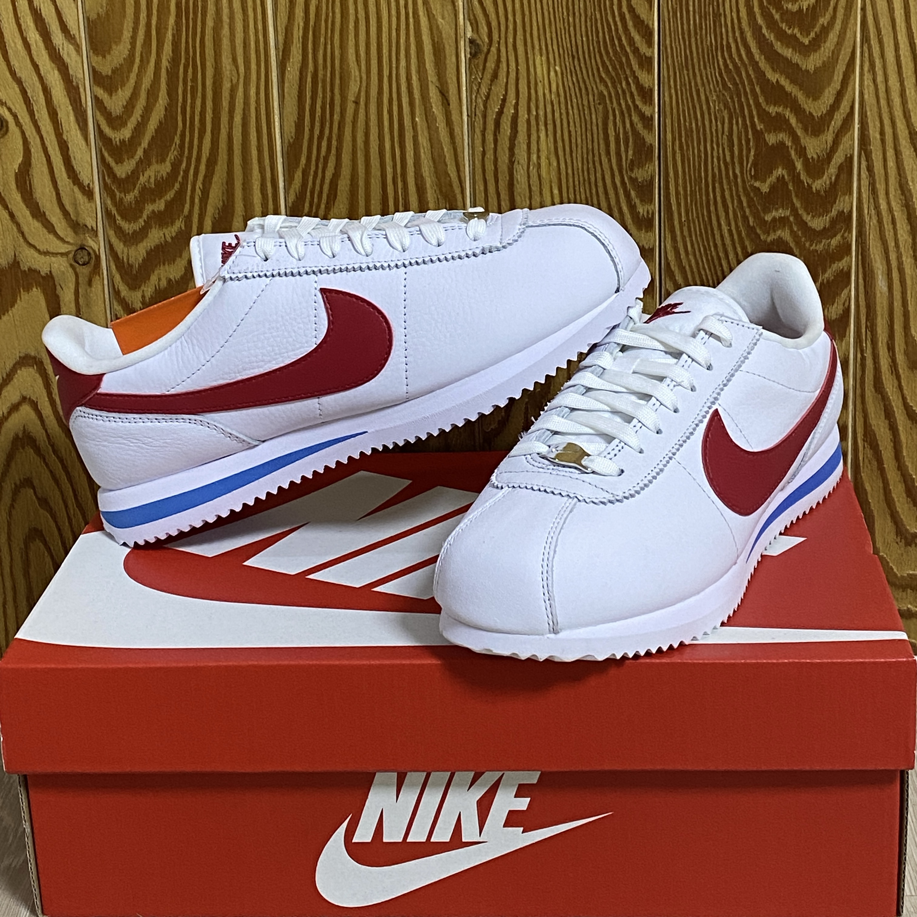 Nike Cortez Varsity Red White & Blue 착용 스타일