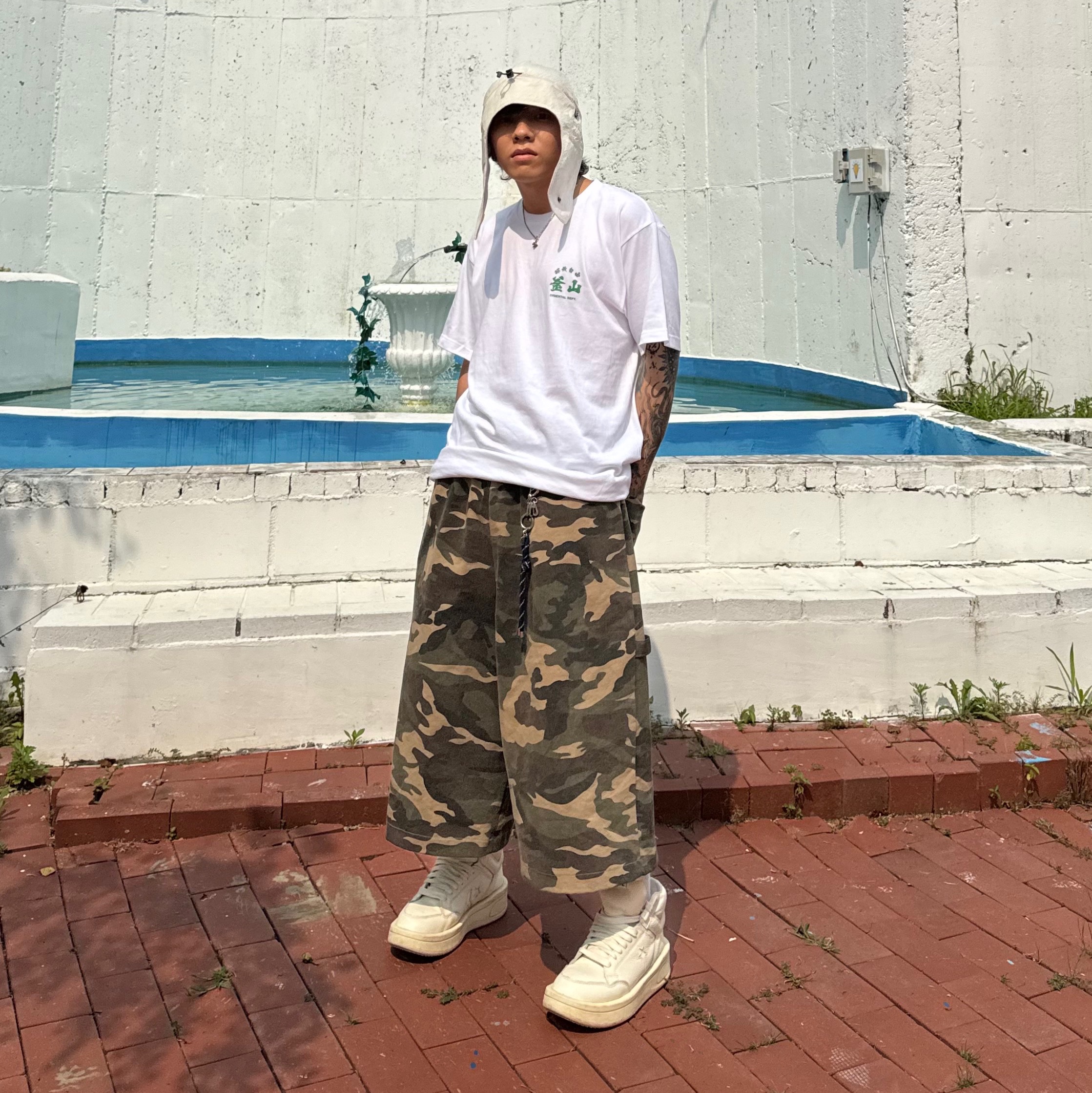 Converse x Drkshdw Turbowpn Egret 착용 스타일 - 2