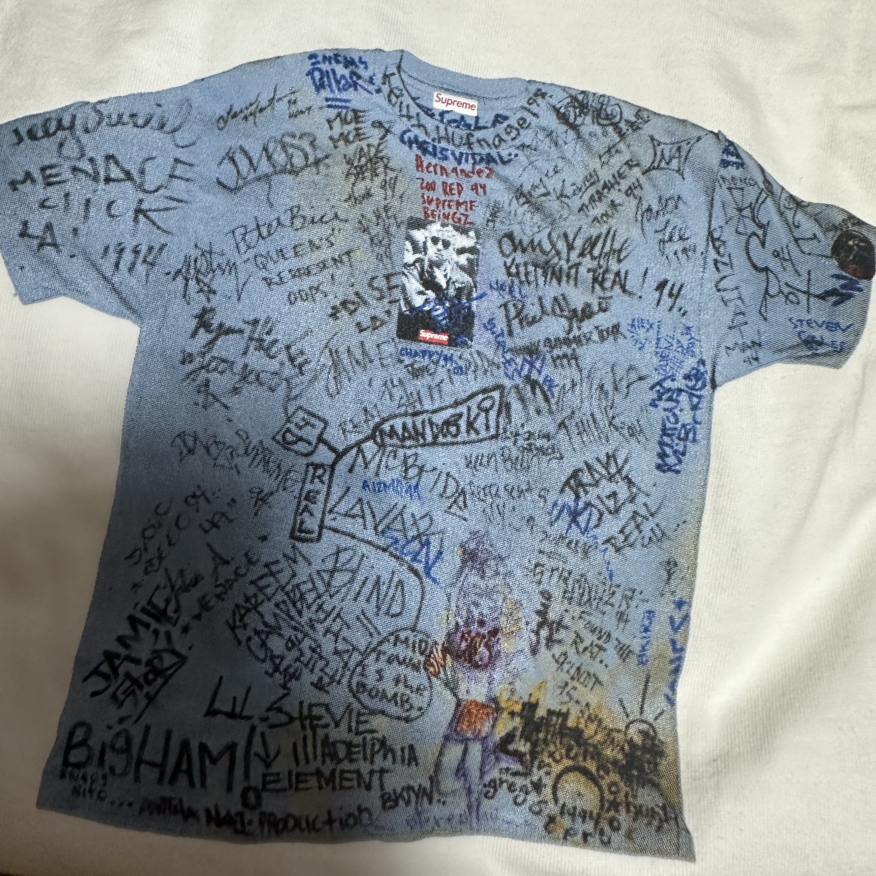 Supreme First T-Shirt White - 24SS 착용 스타일