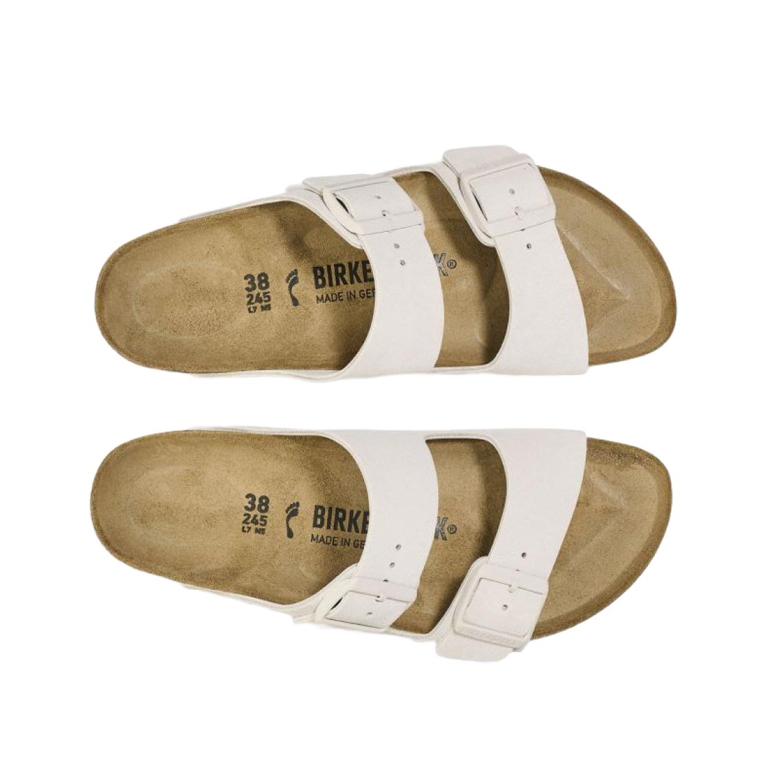 (W) 버켄스탁 애리조나 스웨이드 앤티크 화이트 - 내로우((W) Birkenstock Arizona Suede Antique White - Narrow) - 2