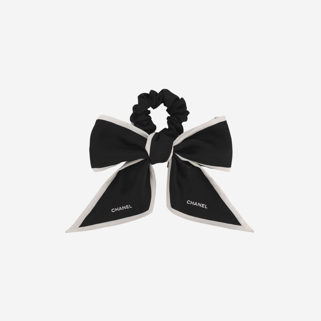 (W) Chanel Hair Accessory Silk Twill & Black Ivory 상세 이미지 1