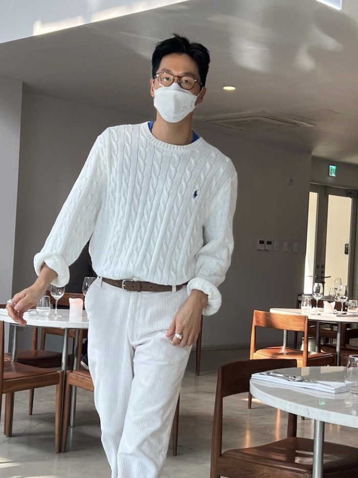 [30%적립] Polo Ralph Lauren Cable Knit Wool Cashmerer Sweater Andover Cream 착용 스타일 - 1