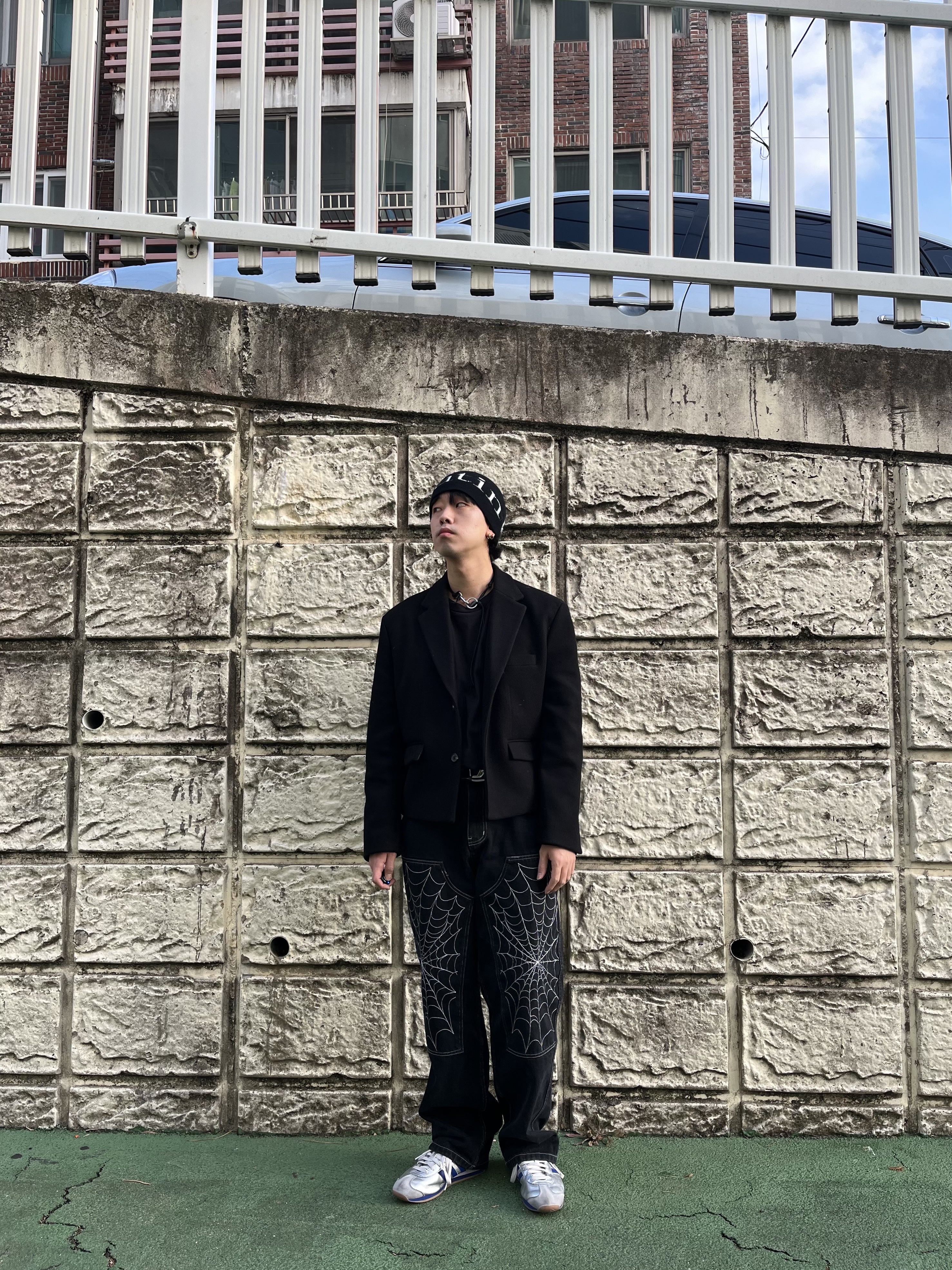 AAA Heavy Cotton 1304 Long Sleeve T-Shirt Black (2Pack) 착용 스타일 - 3