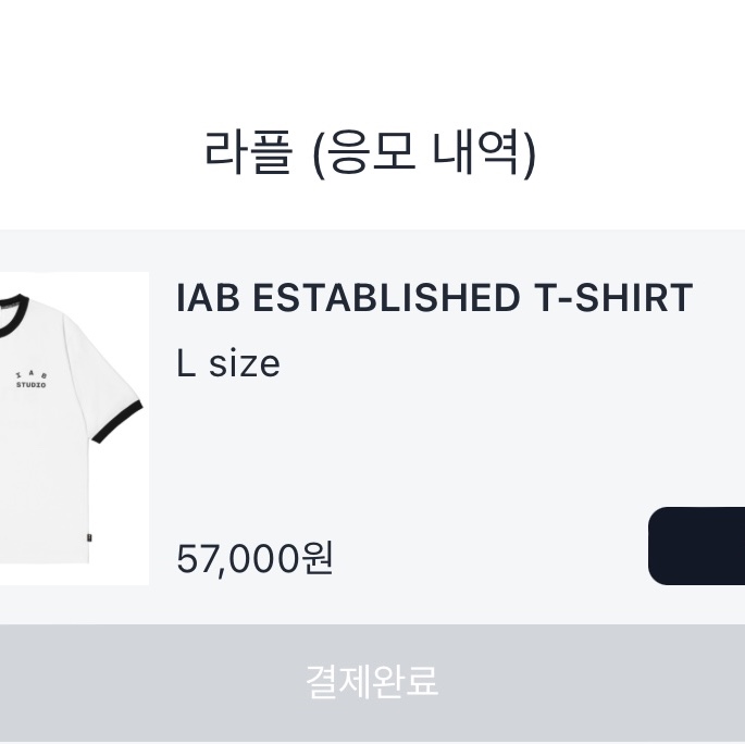 IAB Studio Established T-Shirt White Black 착용 스타일