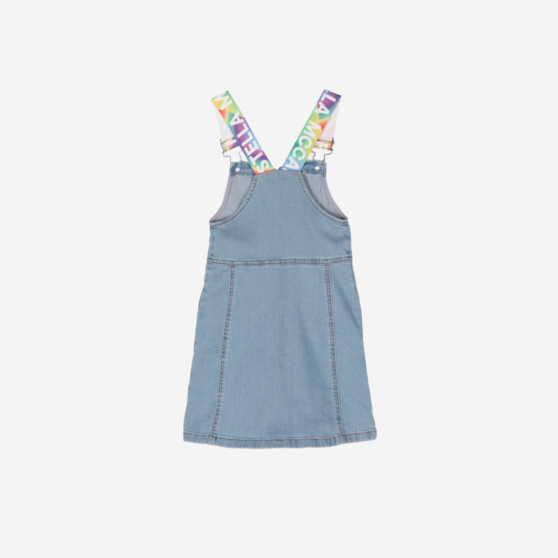 (키즈) 스텔라 맥카트니 로고 스트랩 데님 드레스 라이트 블루((Kids) Stella McCartney Logo Straps Denim Dress Light Blue) - 2