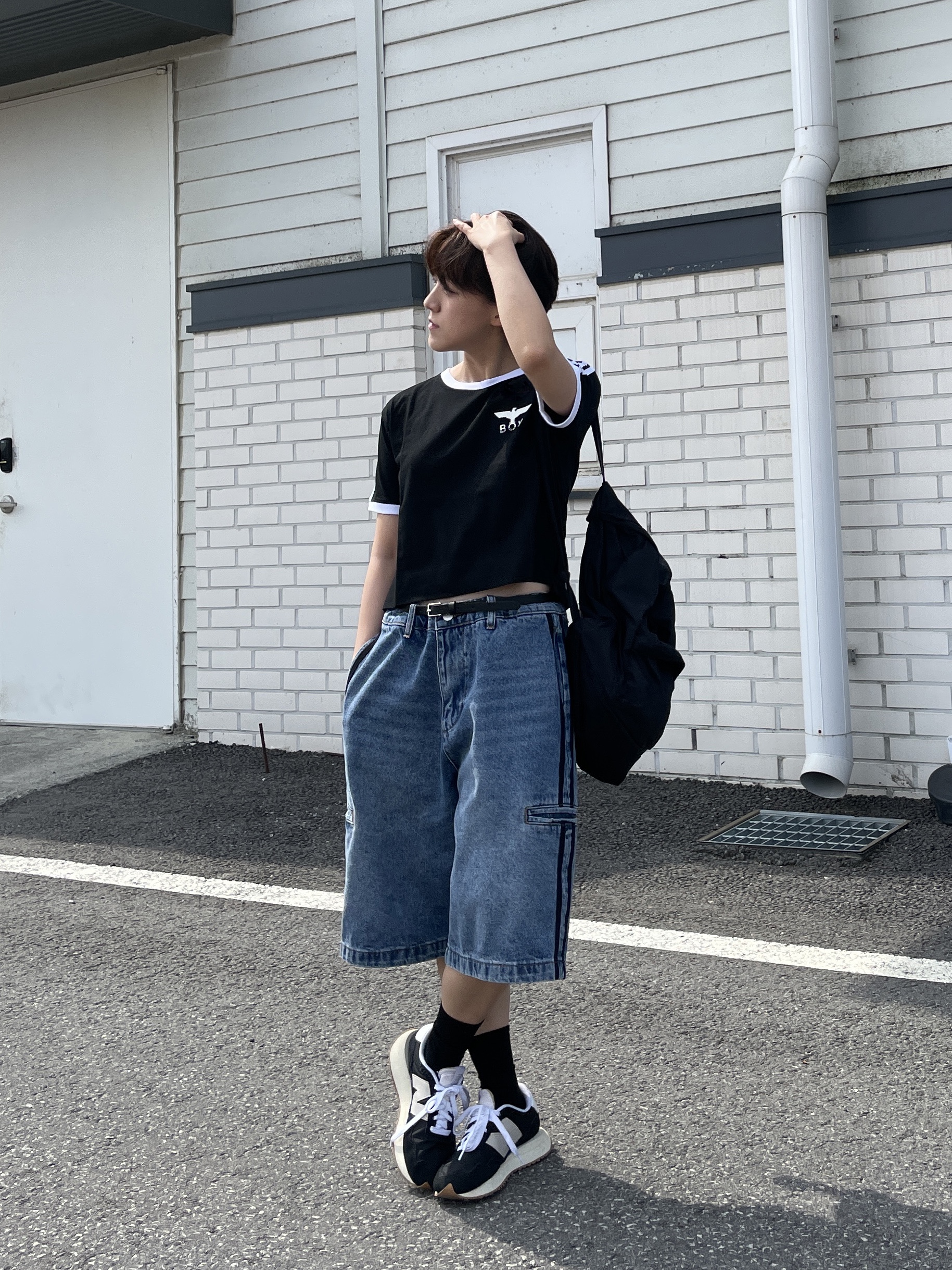 New Balance 237 Black Ivory 착용 스타일